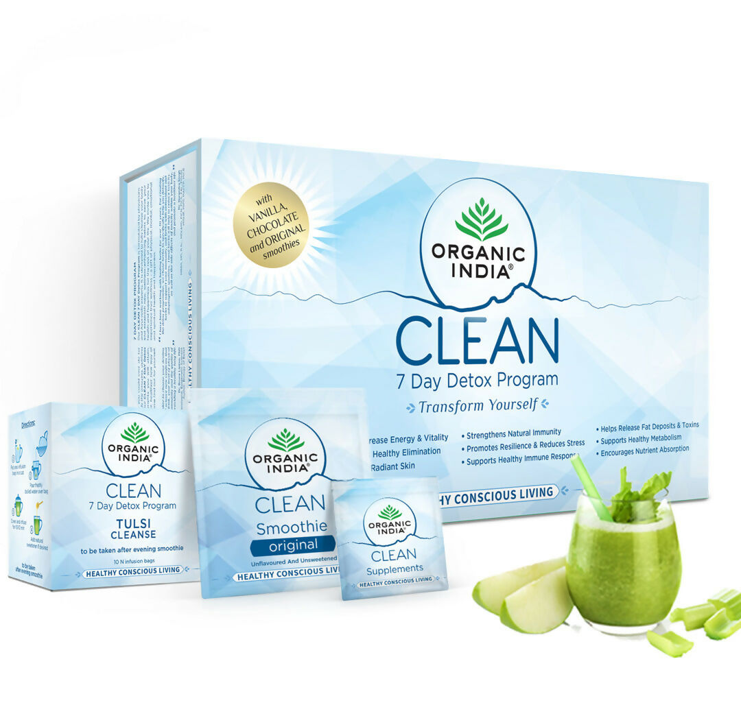 Organic India Clean 7 Days Kit | Certified Organic 7-Day Detox & Cleanse Program 