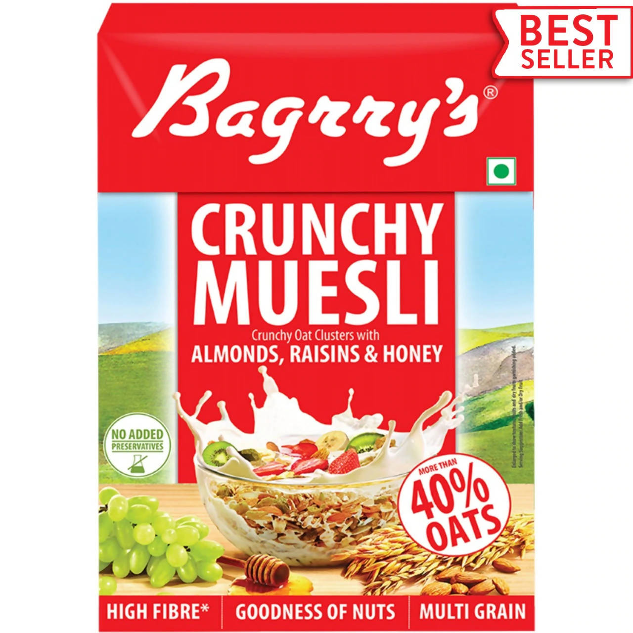 Bagrry's Crunchy Muesli - Almonds, Raisins & Honey - Grab2buy