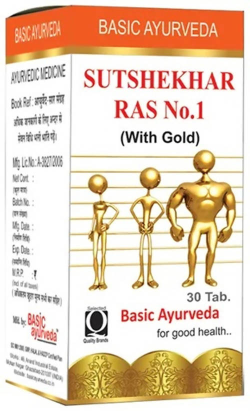 Basic Ayurveda Sutshekhar Ras No.1 (With Gold) Tablets 
