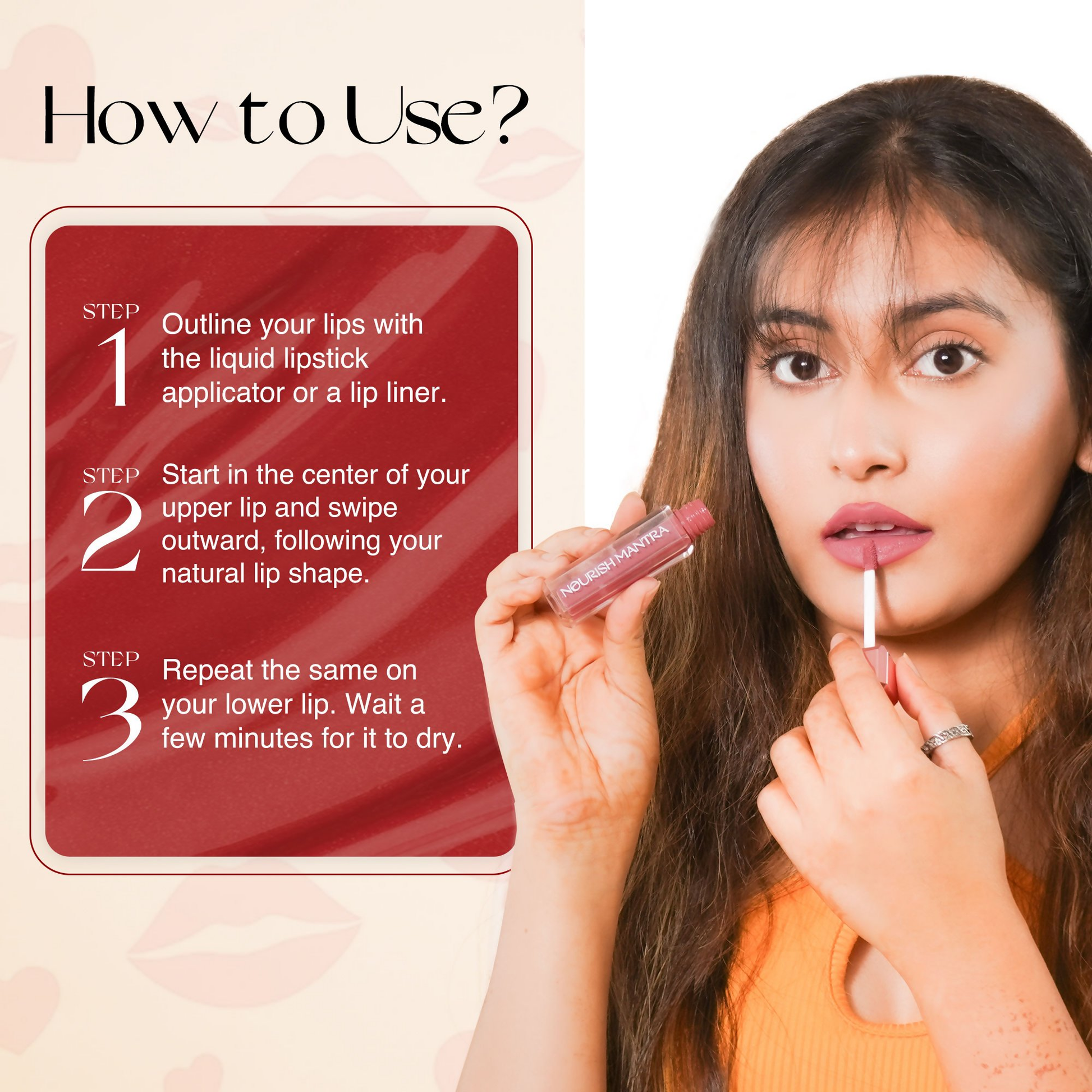 Nourish Mantra Liquid Lipstick Creamy Matte with SPF/ Water Proof, Smudge Proof Shade Masoom Pink