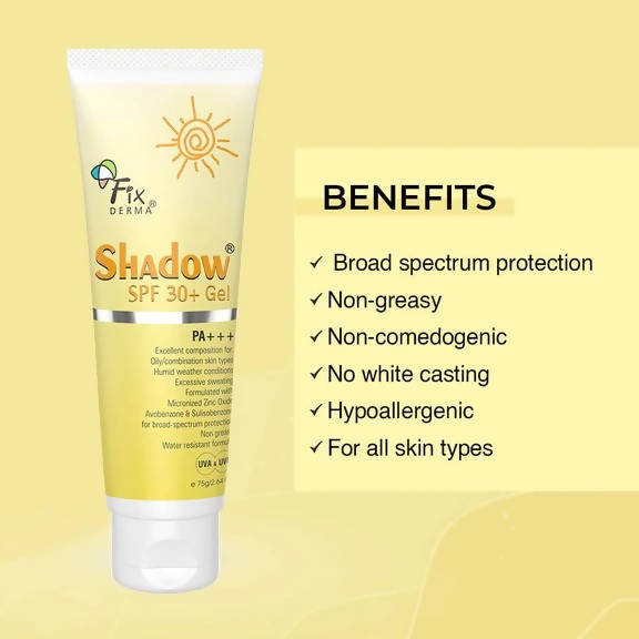 Fixderma Shadow SPF 30+ Sunscreen Gel - Grab2buy