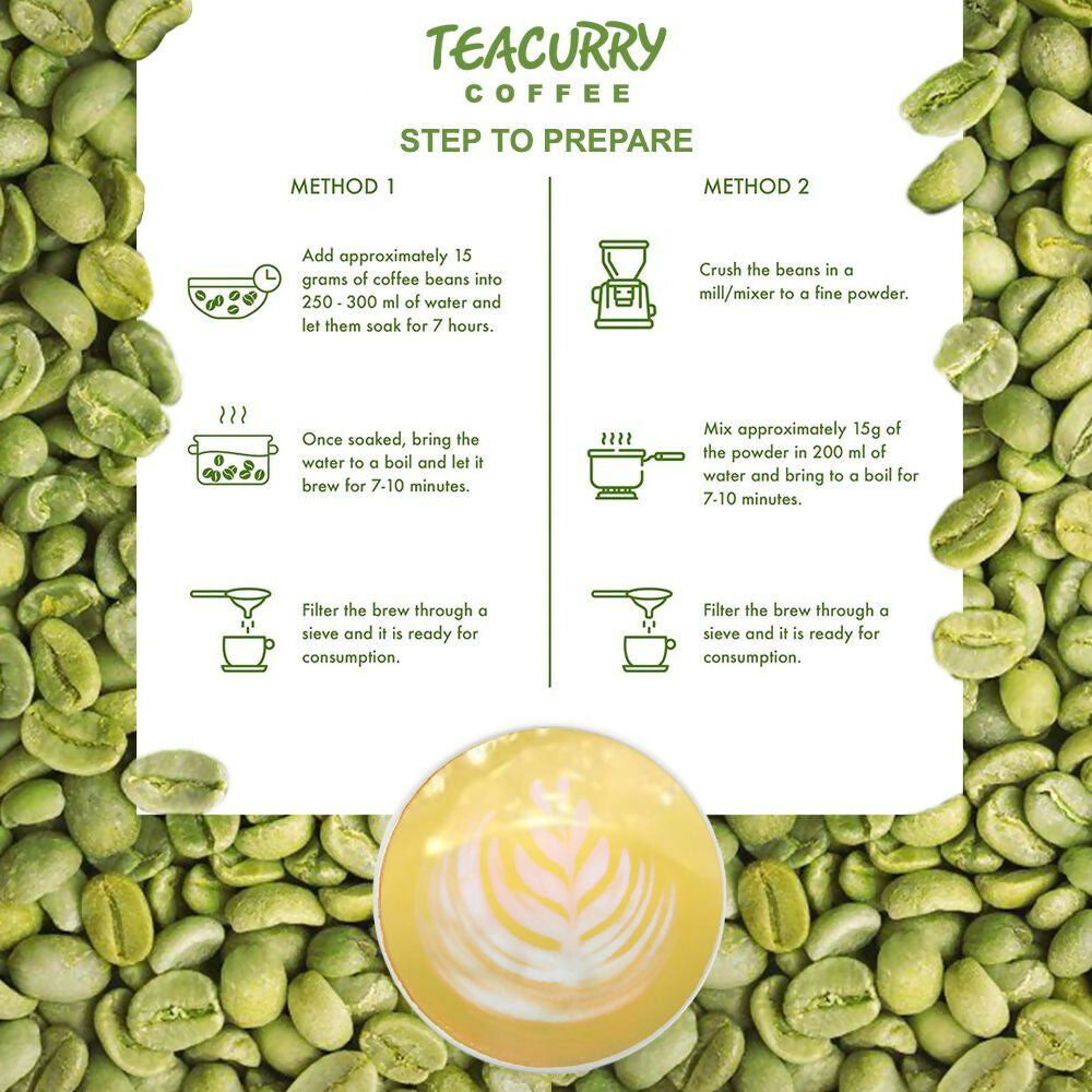 Teacurry Arabica Green Coffee Bean (Raw Whole Beans, 100% Arabica, Unroasted) - Grab2buy