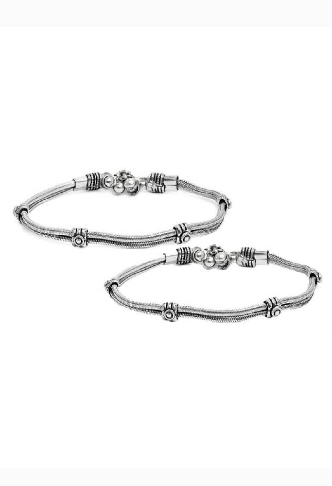 Mominos Fashion Traditional German Silver Anklets | Grab2Buy