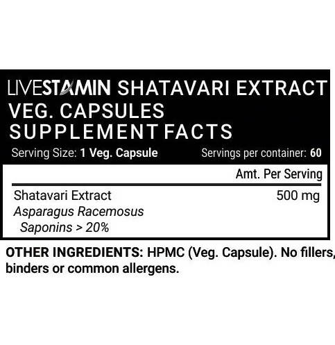 Livestamin Shatavari Extract Capsules - Grab2buy