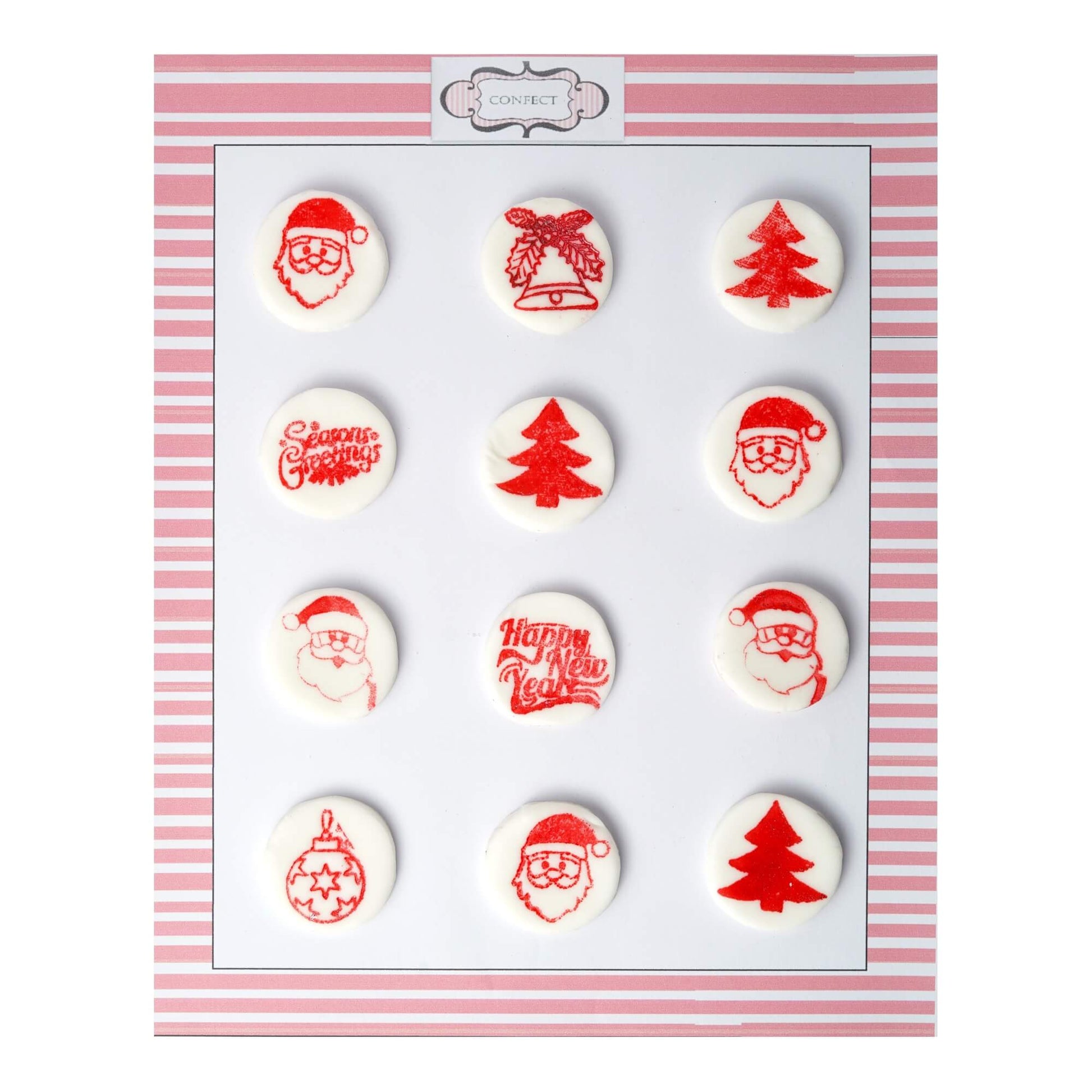 Confect Assorted Christmas Mix Red  | Edible Christmas Topper