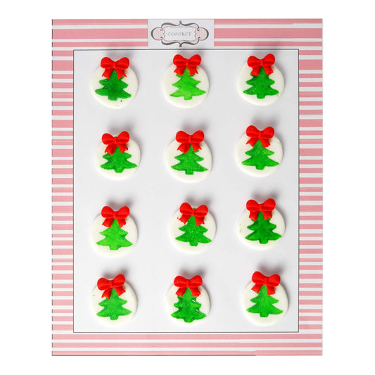 Confect Christmas Tree Green & Red | Edible Christmas Topper