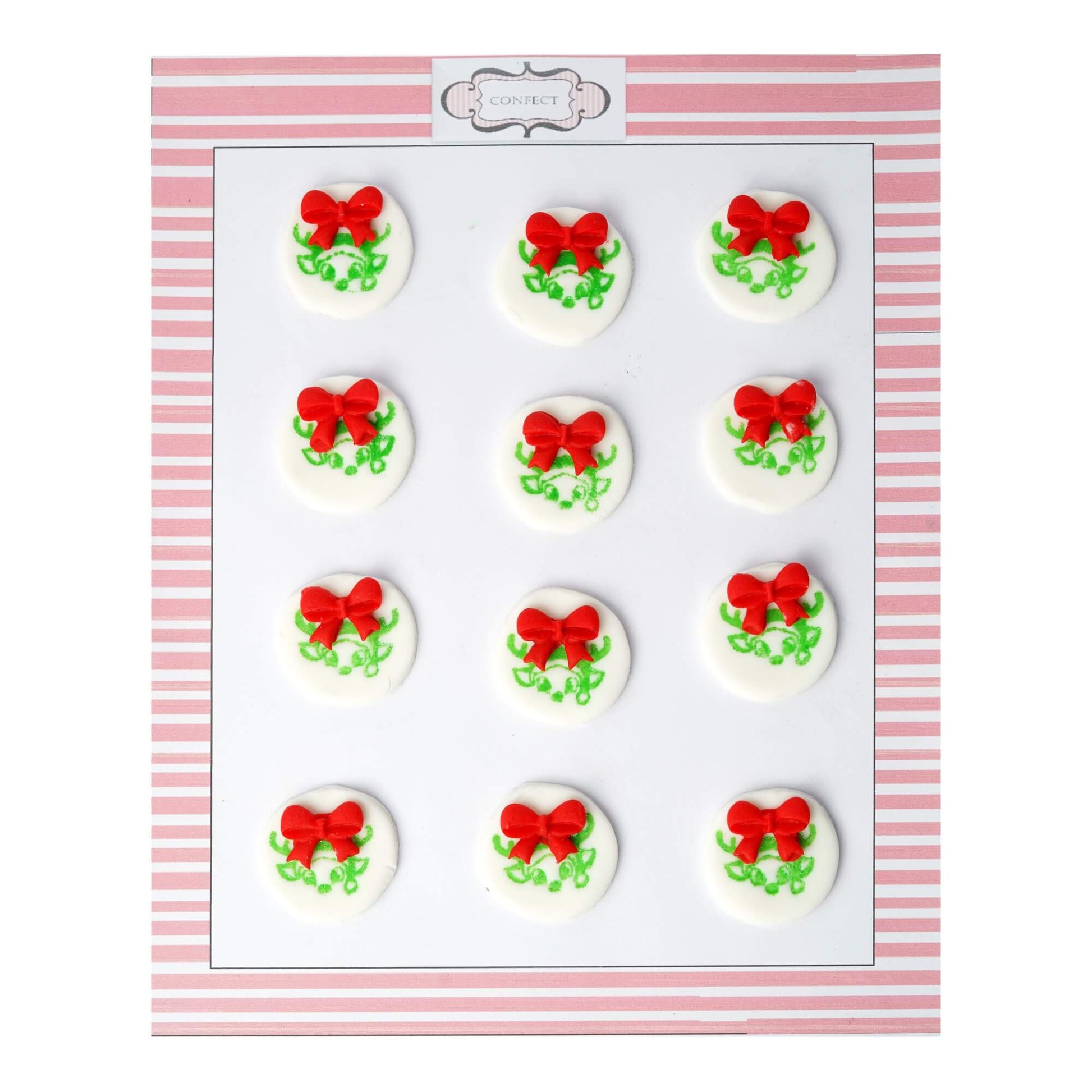 Confect Christmas Reindeer Green & Red | Edible Christmas Topper