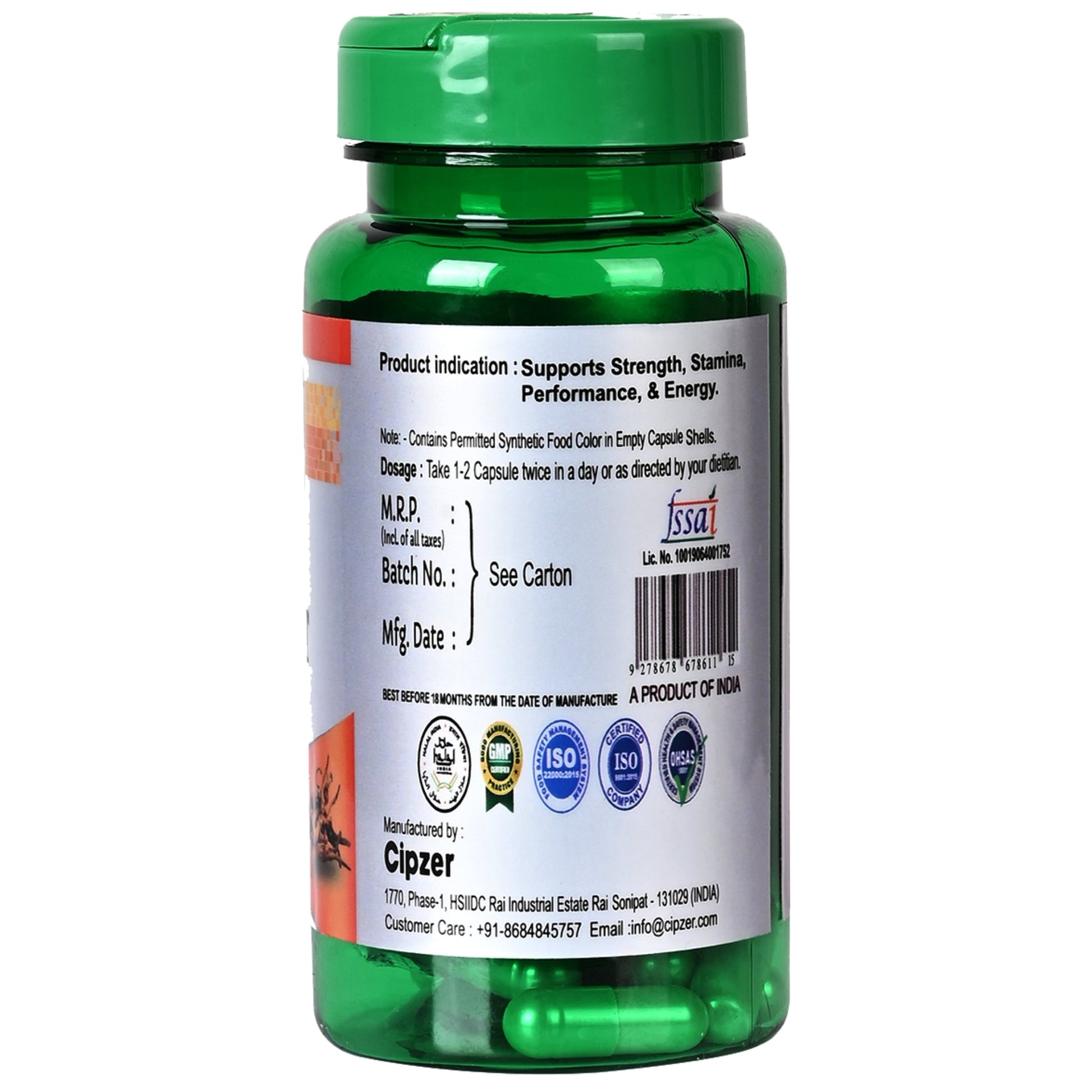 Cipzer Caterpillar Keeda Jadi Capsules 
