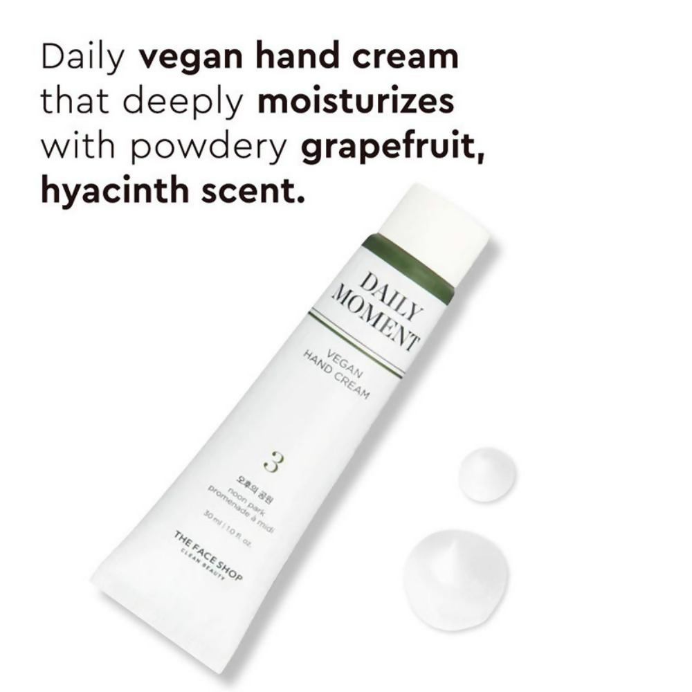 The Face Shop Non-Greasy Vegan Hand Cream - Noon Park With Hyaluronic Acid  Grab2Buy The Face Shop Grab2Buy