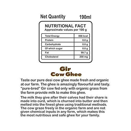 Absolute Milk Farm Fresh Pure Desi Cow Ghee (Indigeneous Bred) | Desi Gir Cow Ghee | 100% Pure & Natural Ghee 