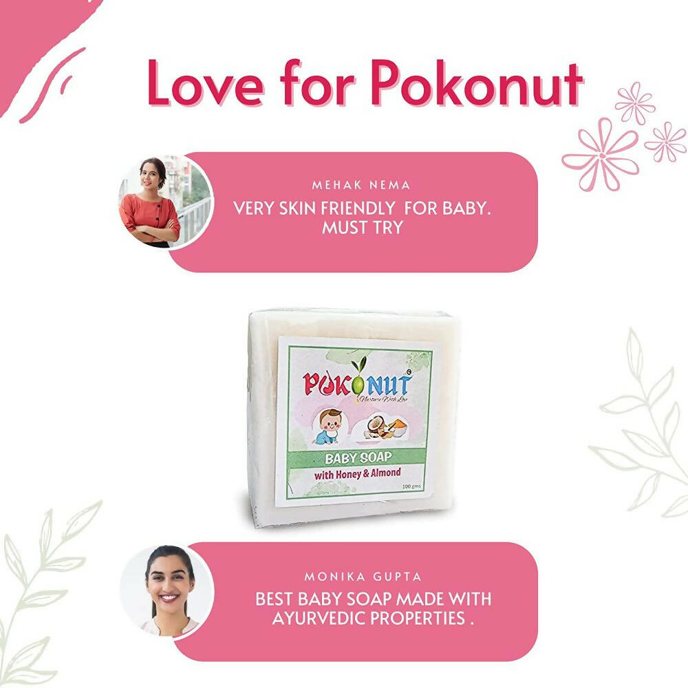 Pokonut Baby Soap With Honey & Almond - Grab2buy