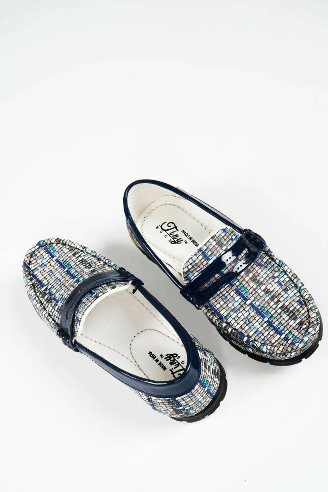 Tiny Bugs Boys Printed Slip Ons Loafers - Blue  Grab2Buy Tiny Bugs Grab2Buy