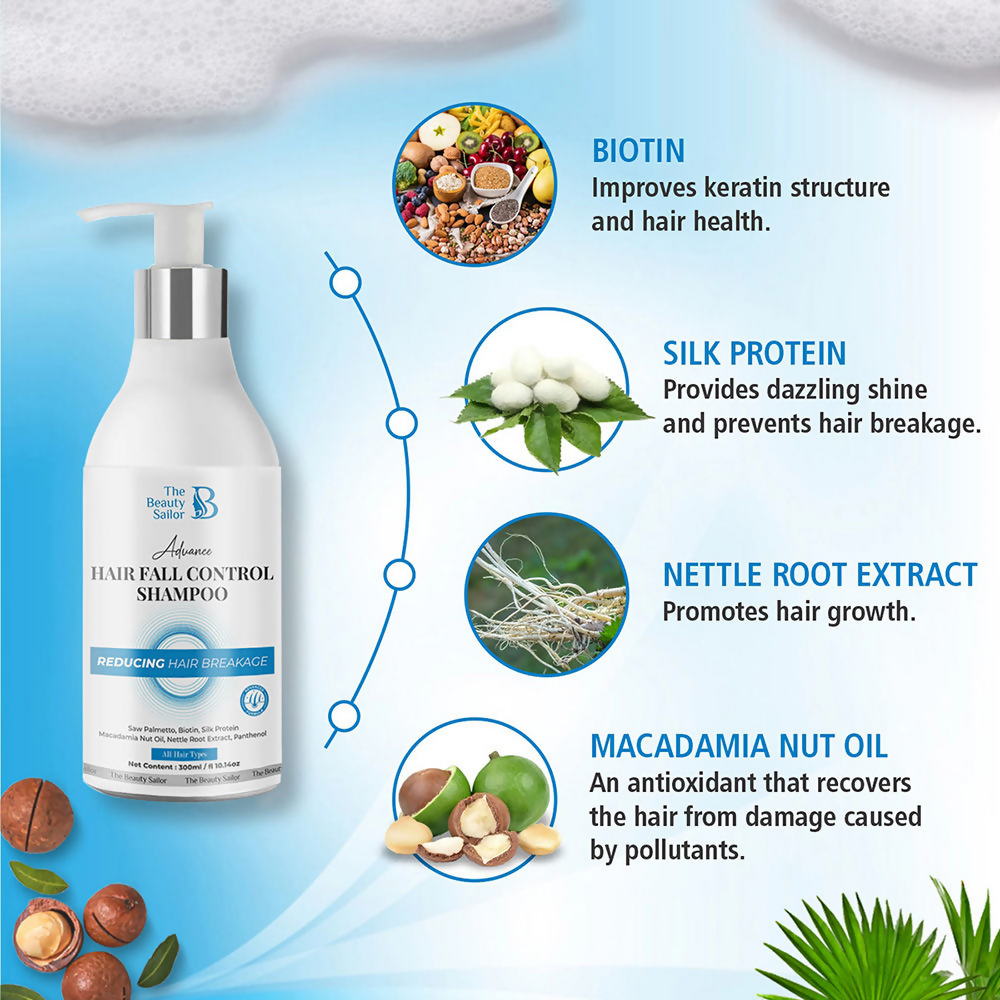 The Beauty Sailor Advance Hair Fall Control Shampoo With Silk Protein For Longer Stronger Hair  Grab2Buy The Beauty Sailor Grab2Buy