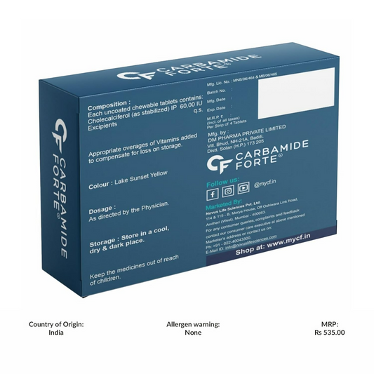 Carbamide Forte Cholecalciferol - 60000 IU Vitamin D3 Tablets 