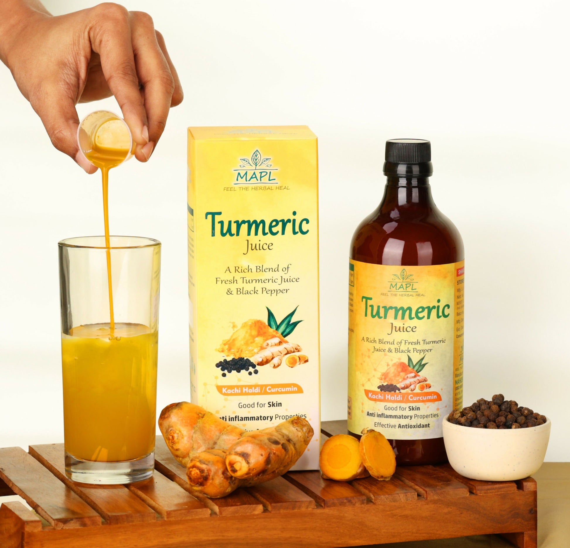 MAPL Cold-Pressed Turmeric & Balck Pepper Juice 