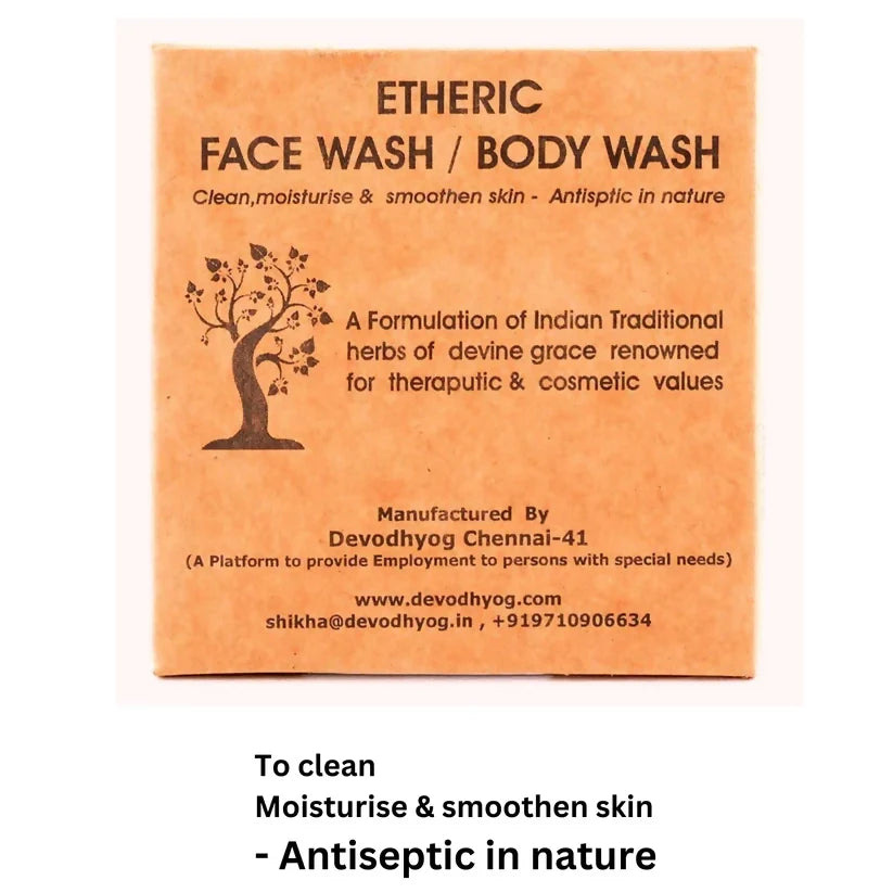 Etheric Herbal Face & Body Wash Powder – Natural Anti Acne & Skin Brightening Care