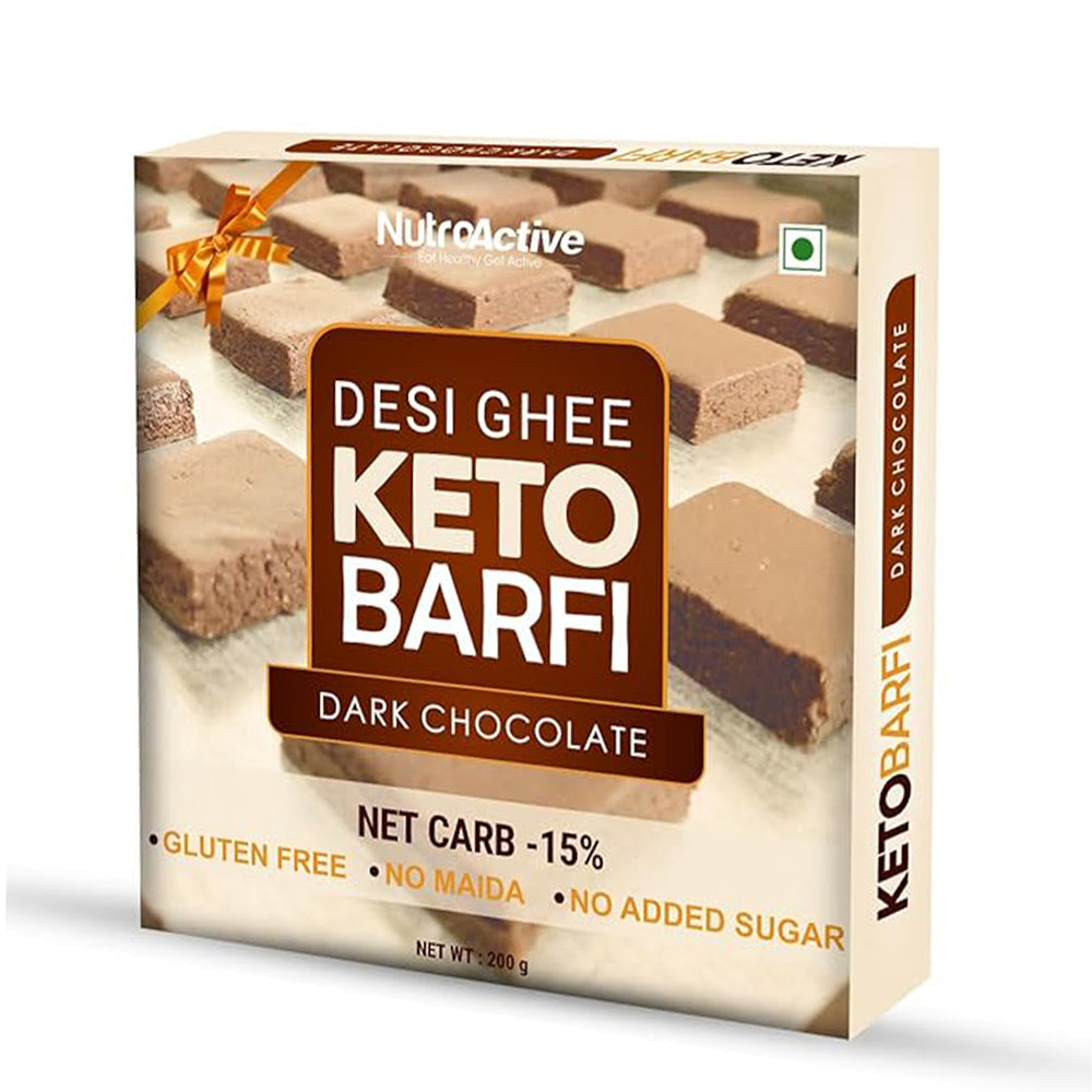 NutroActive Desi Ghee Barfi Hazelnut Chocolate 