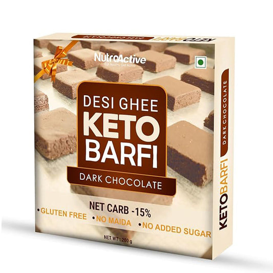 NutroActive Desi Ghee Barfi Hazelnut Chocolate 