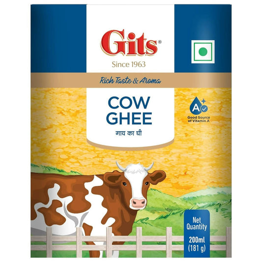 Gits Cow Ghee | Rich Taste & Aroma | Good source of Vitamin A, Delicious, Healthy & Nutritious 