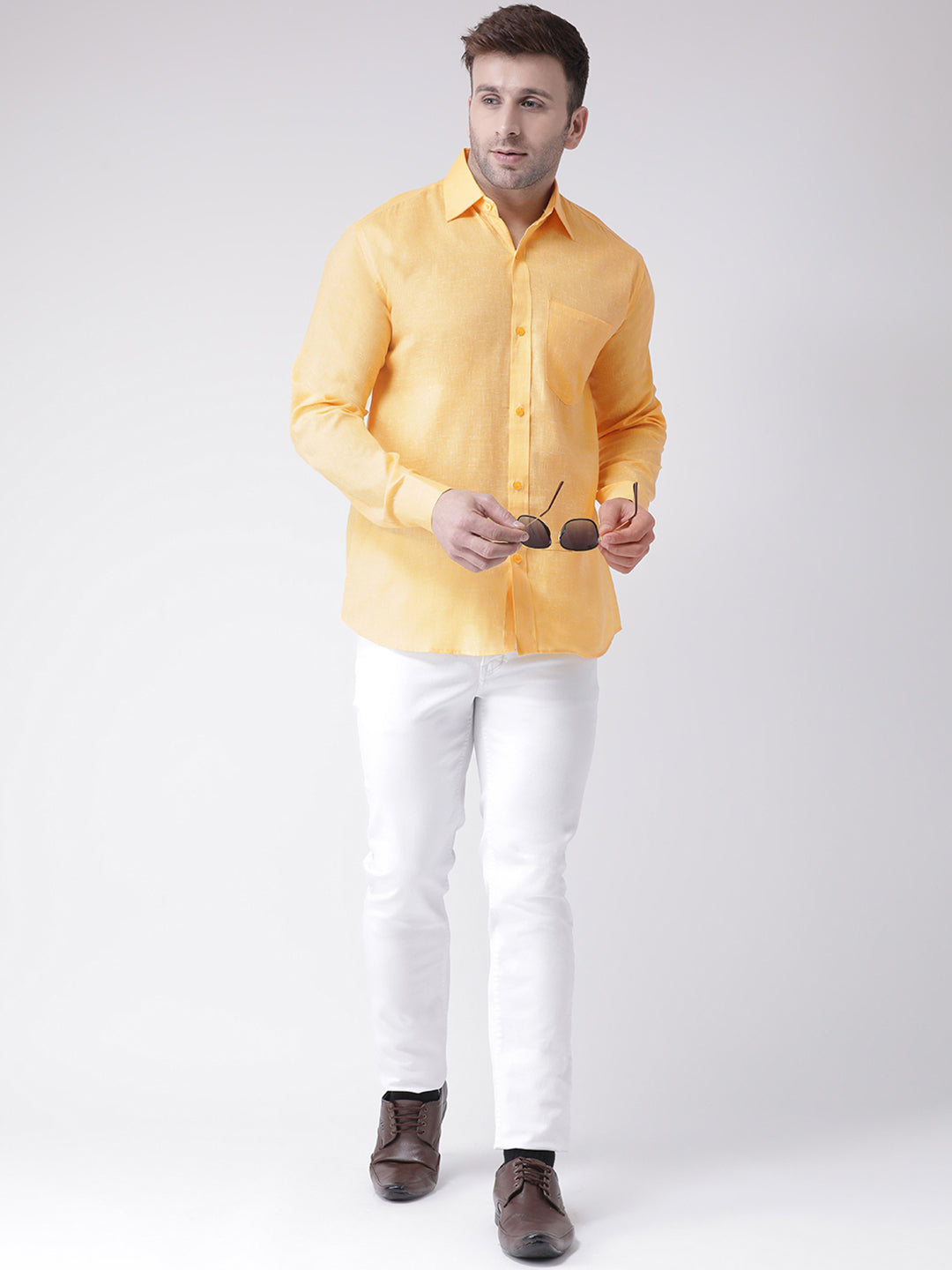 RIAG Yellow Men's Full Sleeves Shirt