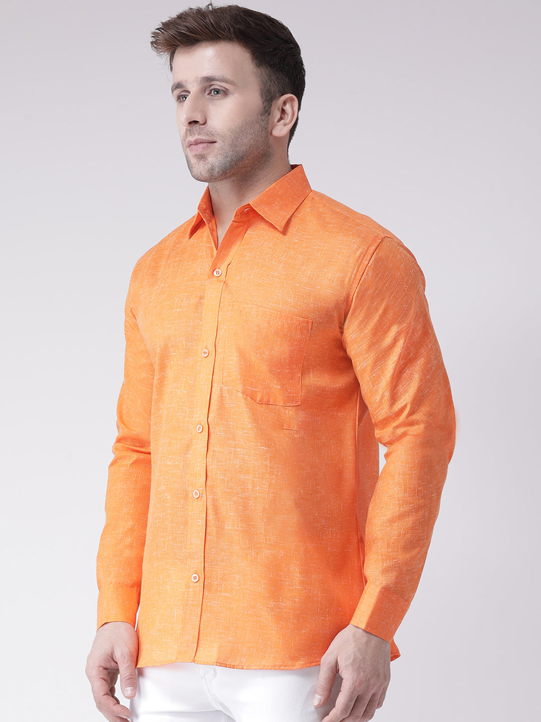RIAG Orange Men's Full Sleeves Shirt