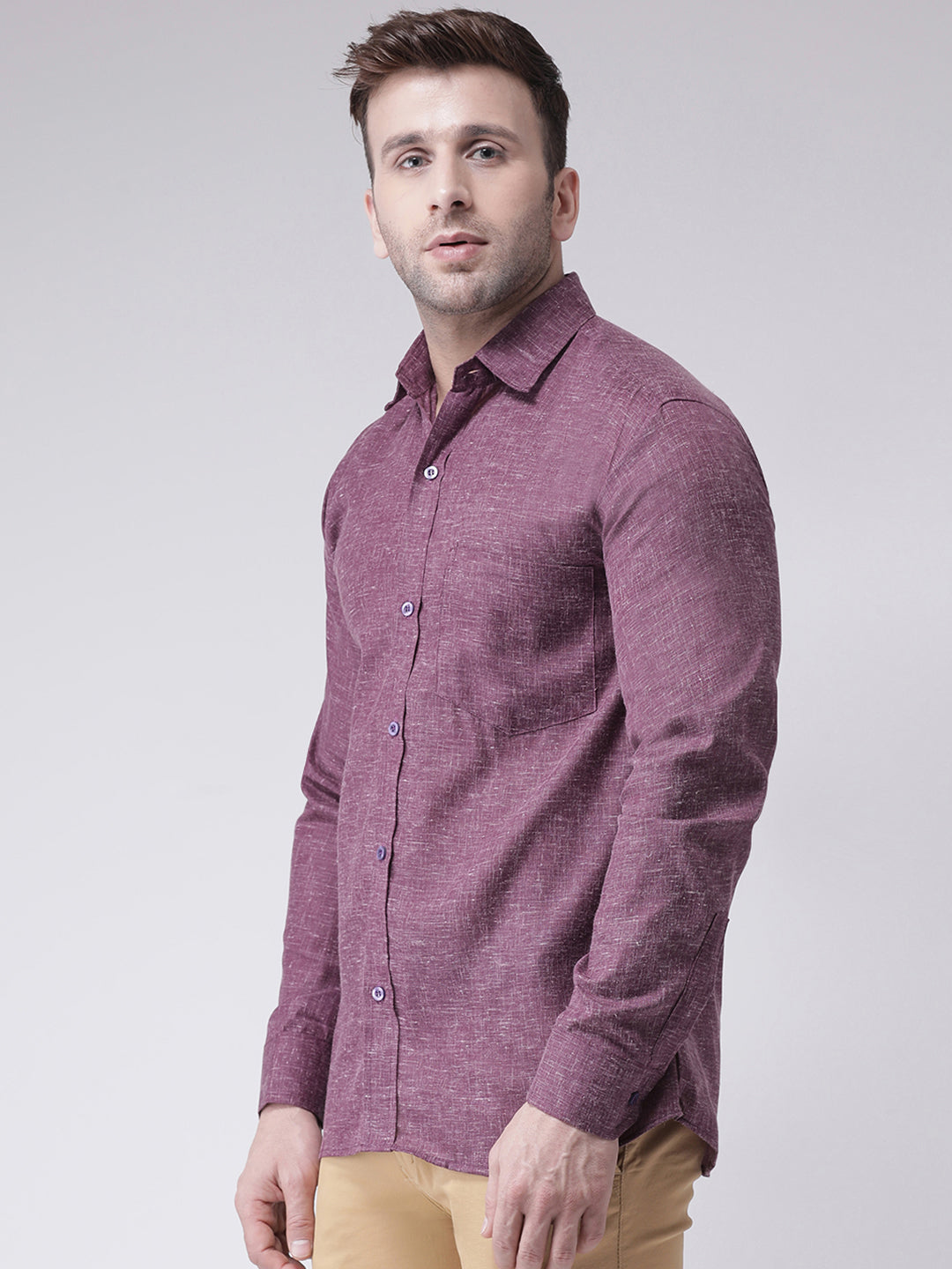 RIAG Purple Men's Full Sleeves Shirt