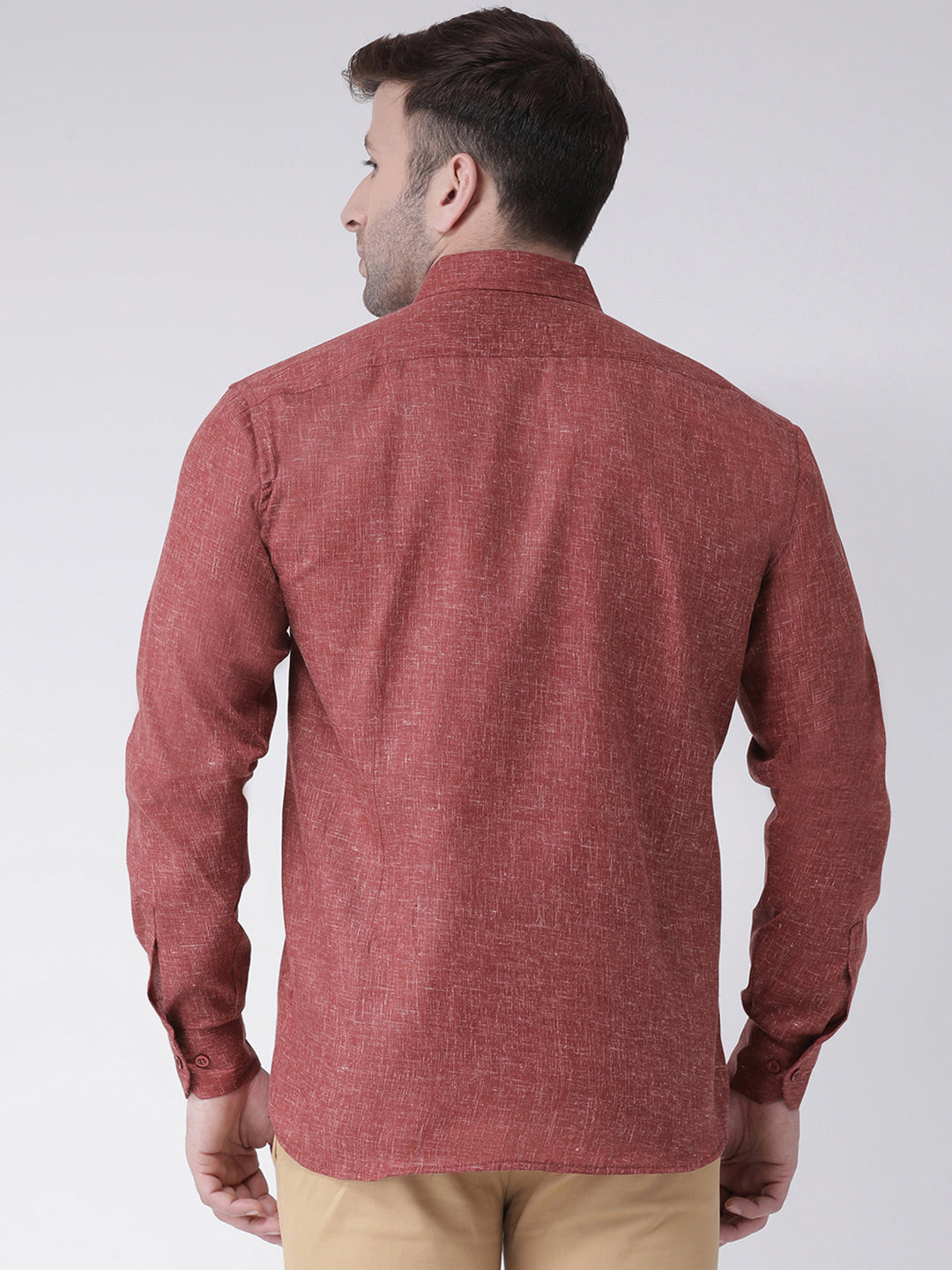 RIAG Brown Men's Full Sleeves Shirt