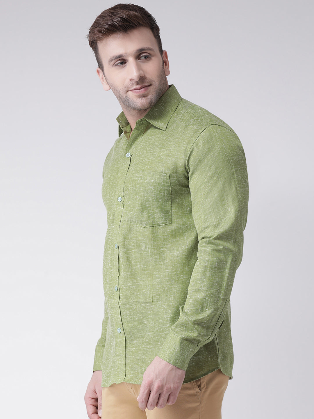 RIAG Green Men's Full Sleeves Shirt