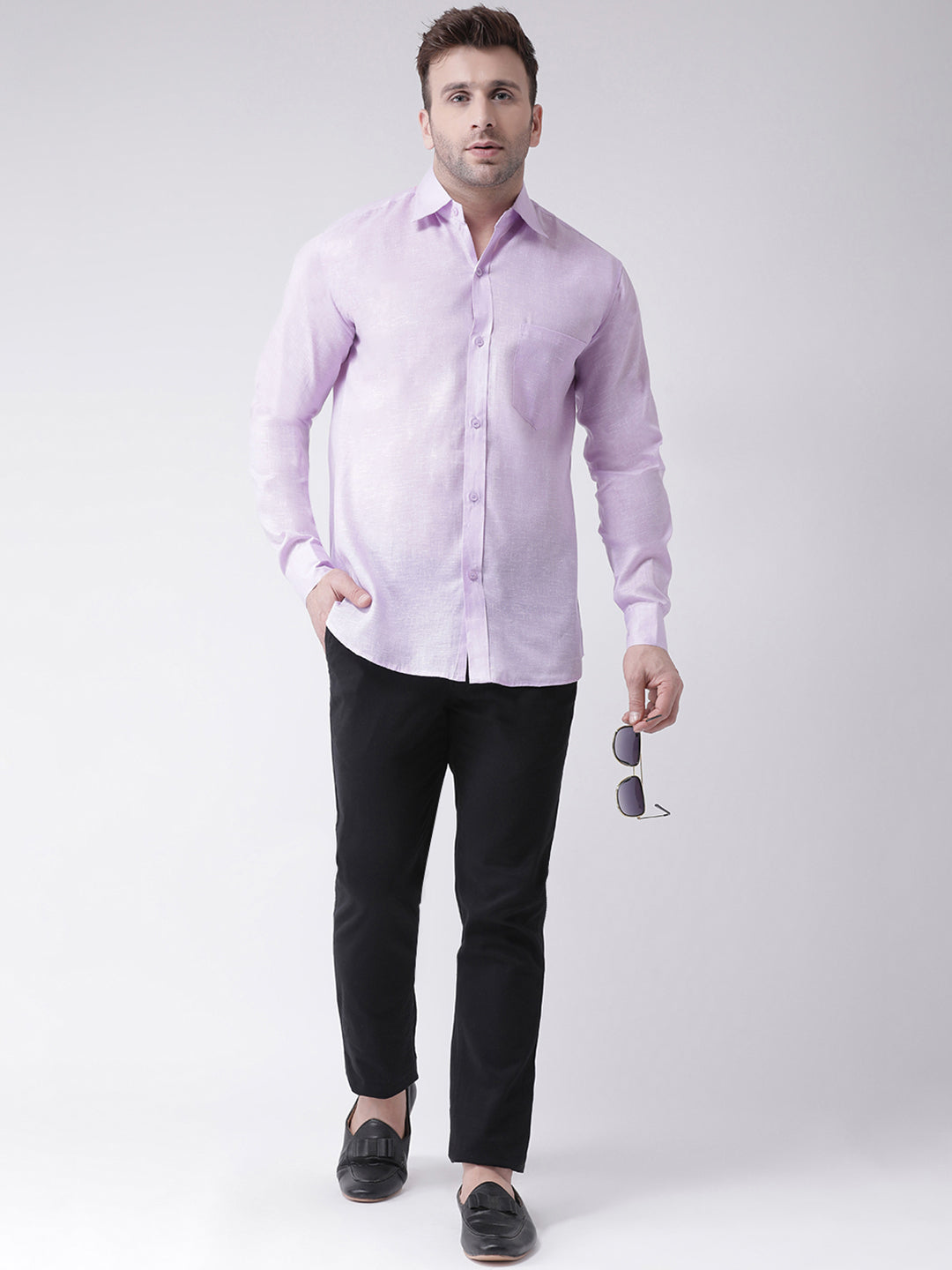 RIAG Purple Men's Full Sleeves Shirt