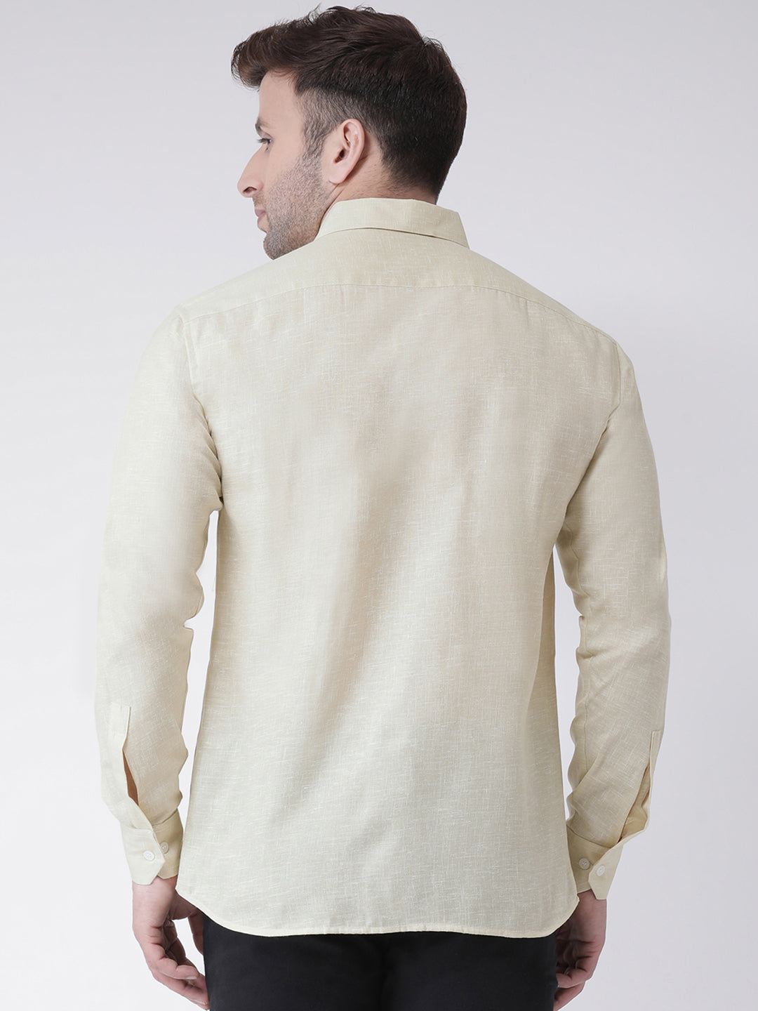 RIAG Beige Men's Full Sleeves Shirt