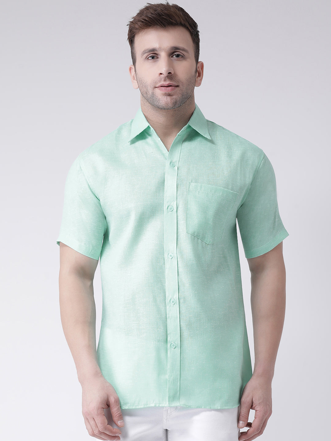 RIAG Green Men's Half Sleeves Shirt