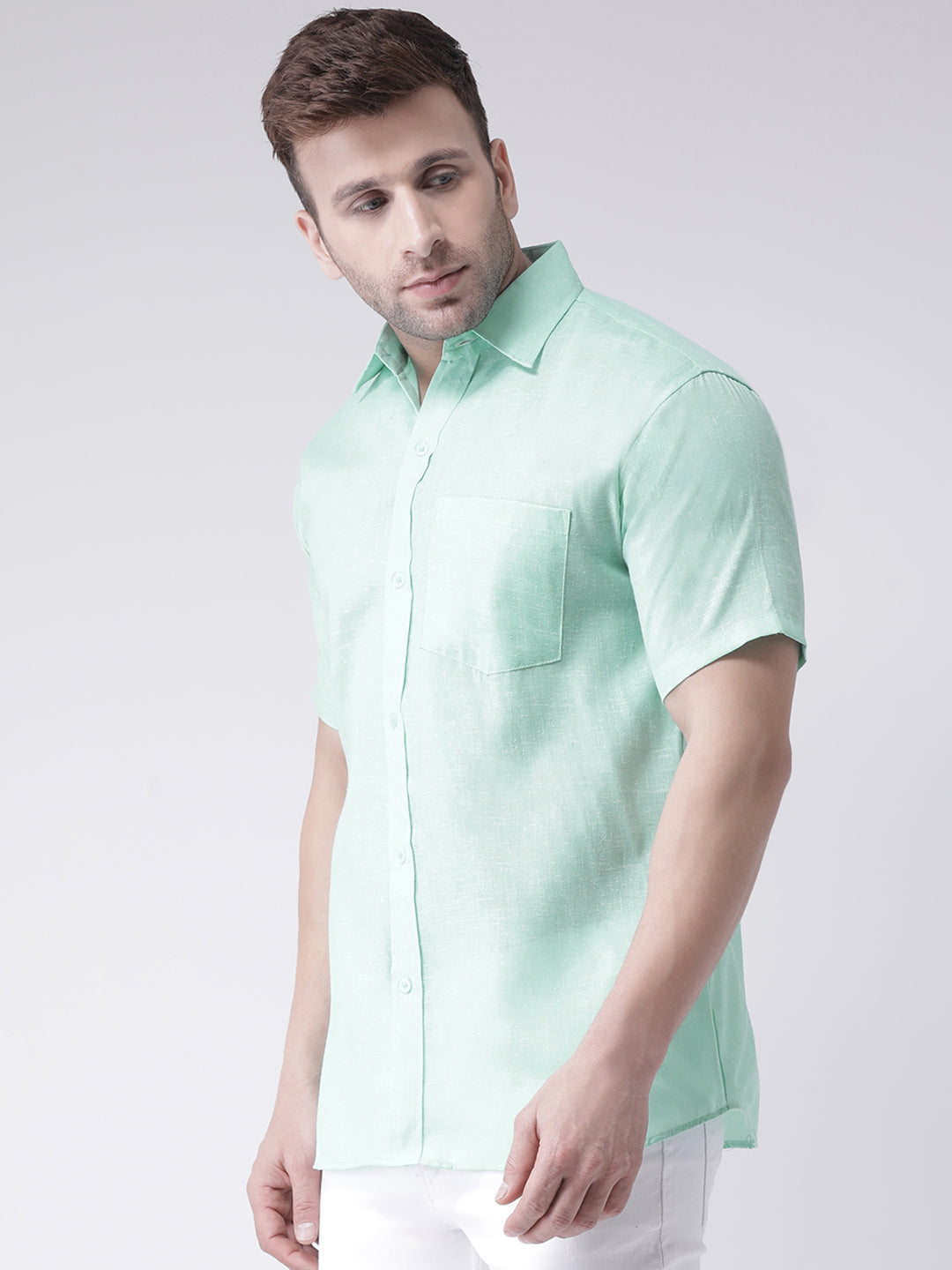 RIAG Green Men's Half Sleeves Shirt