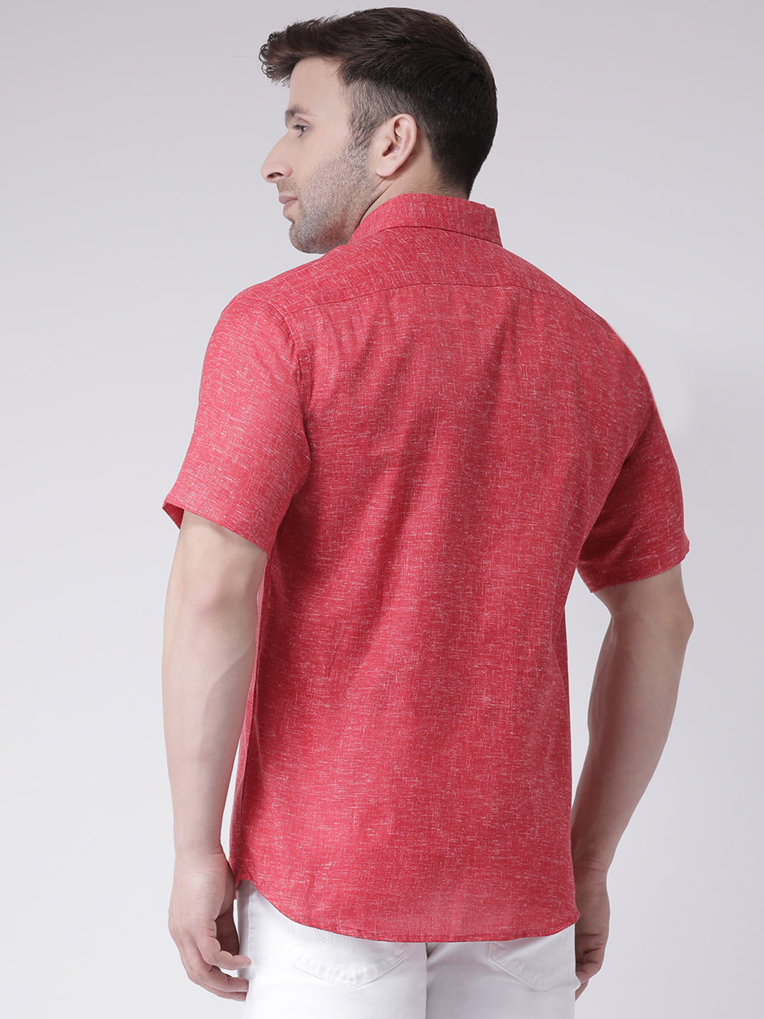 RIAG Red Men's Half Sleeves Shirt