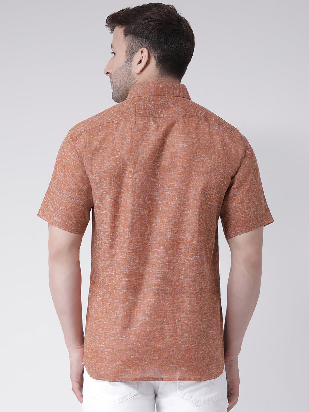 RIAG Brown Men's Half Sleeves Shirt