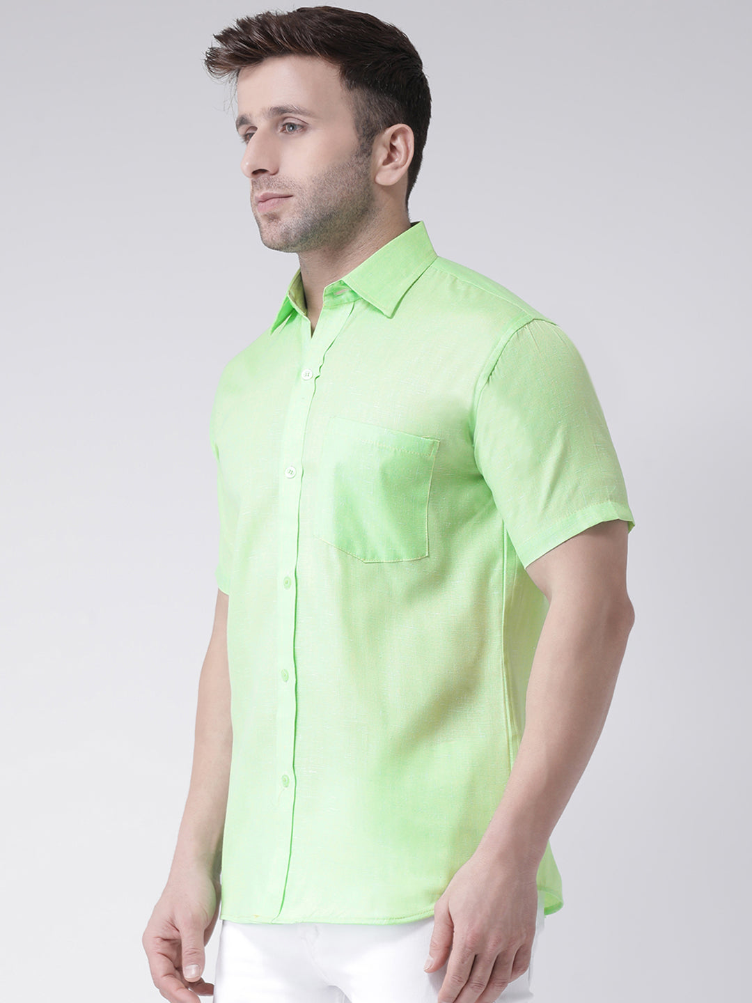 RIAG Green Men's Half Sleeves Shirt