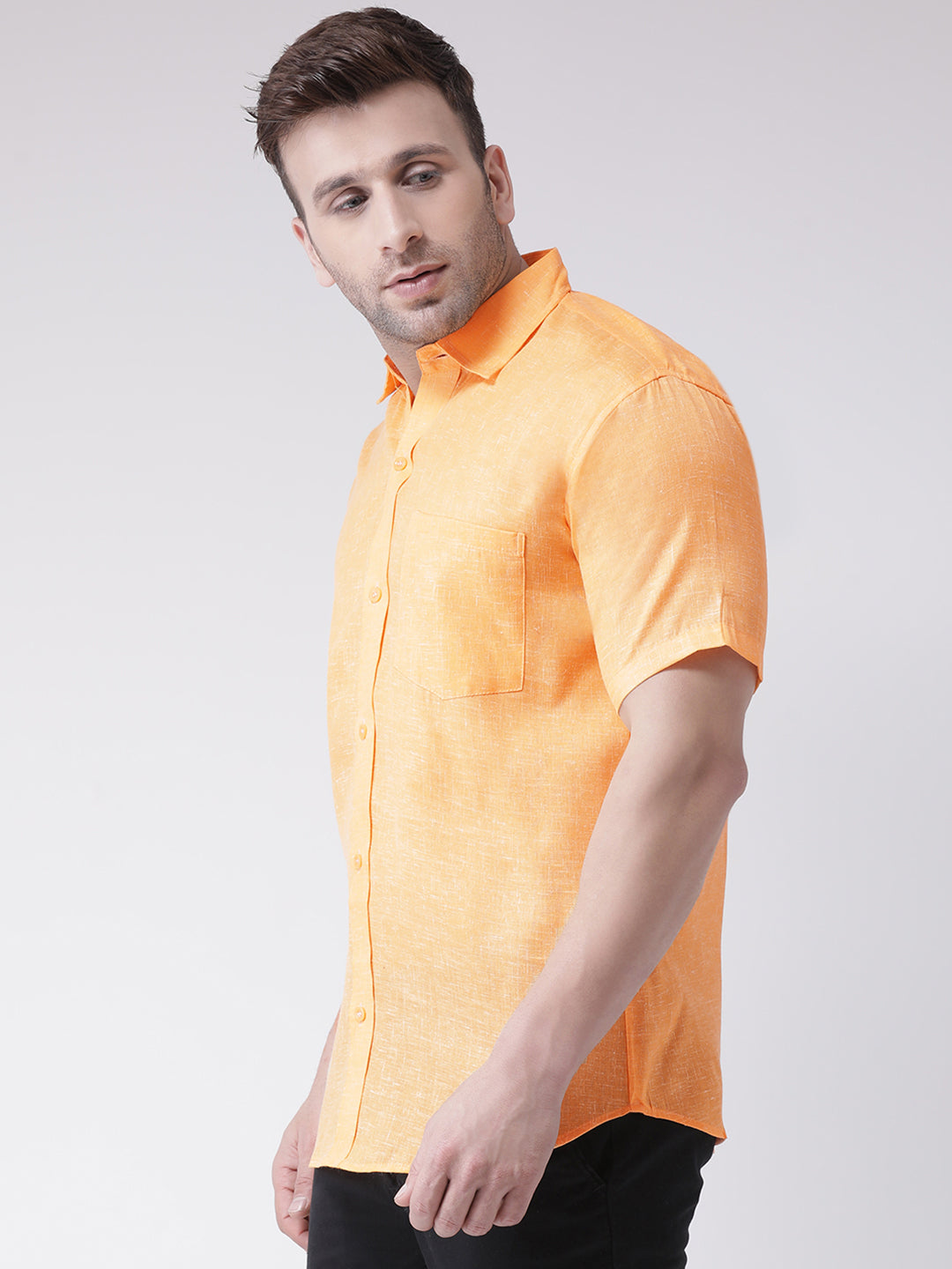 RIAG Orange Men's Half Sleeves Shirt