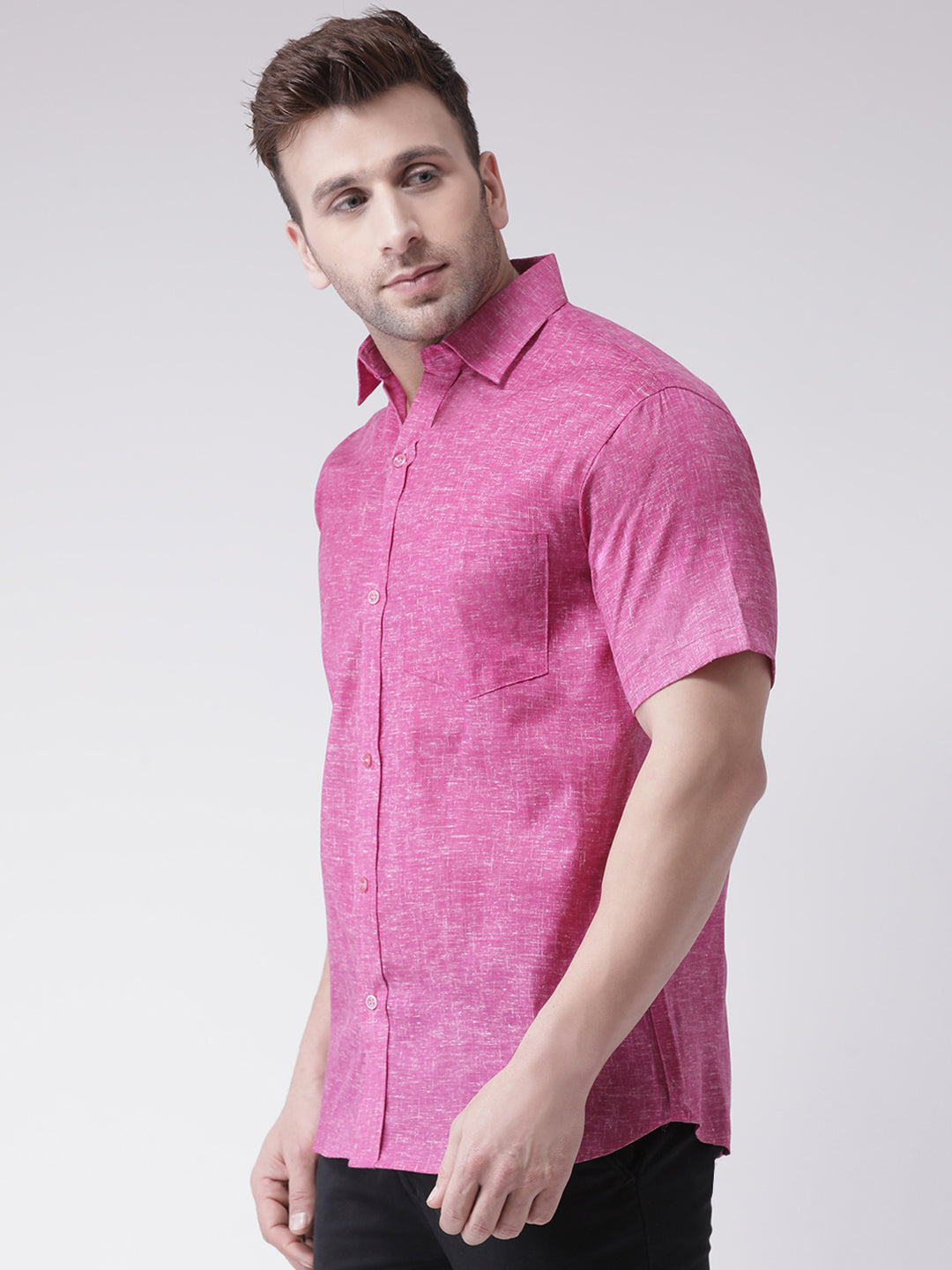 RIAG Purple Men's Half Sleeves Shirt
