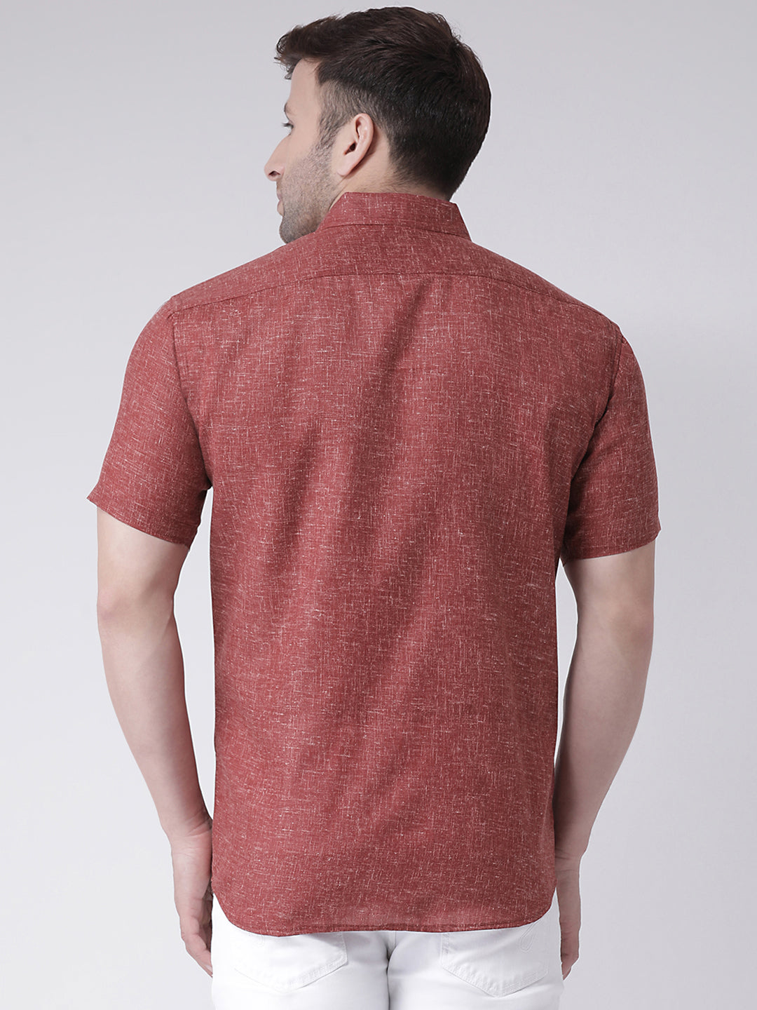 RIAG Brown Men's Half Sleeves Shirt