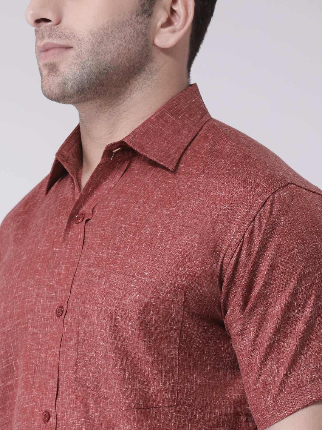RIAG Brown Men's Half Sleeves Shirt