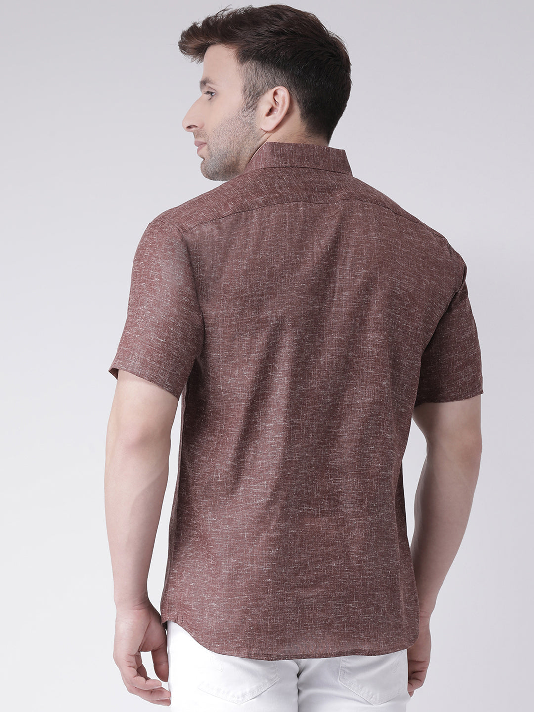 RIAG Brown Men's Half Sleeves Shirt