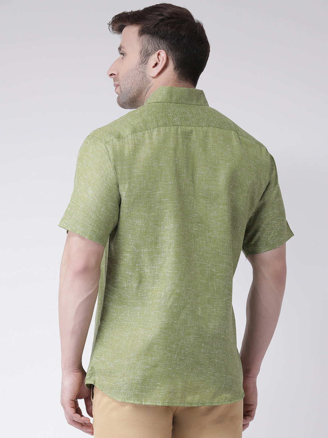 RIAG Green Men's Half Sleeves Shirt