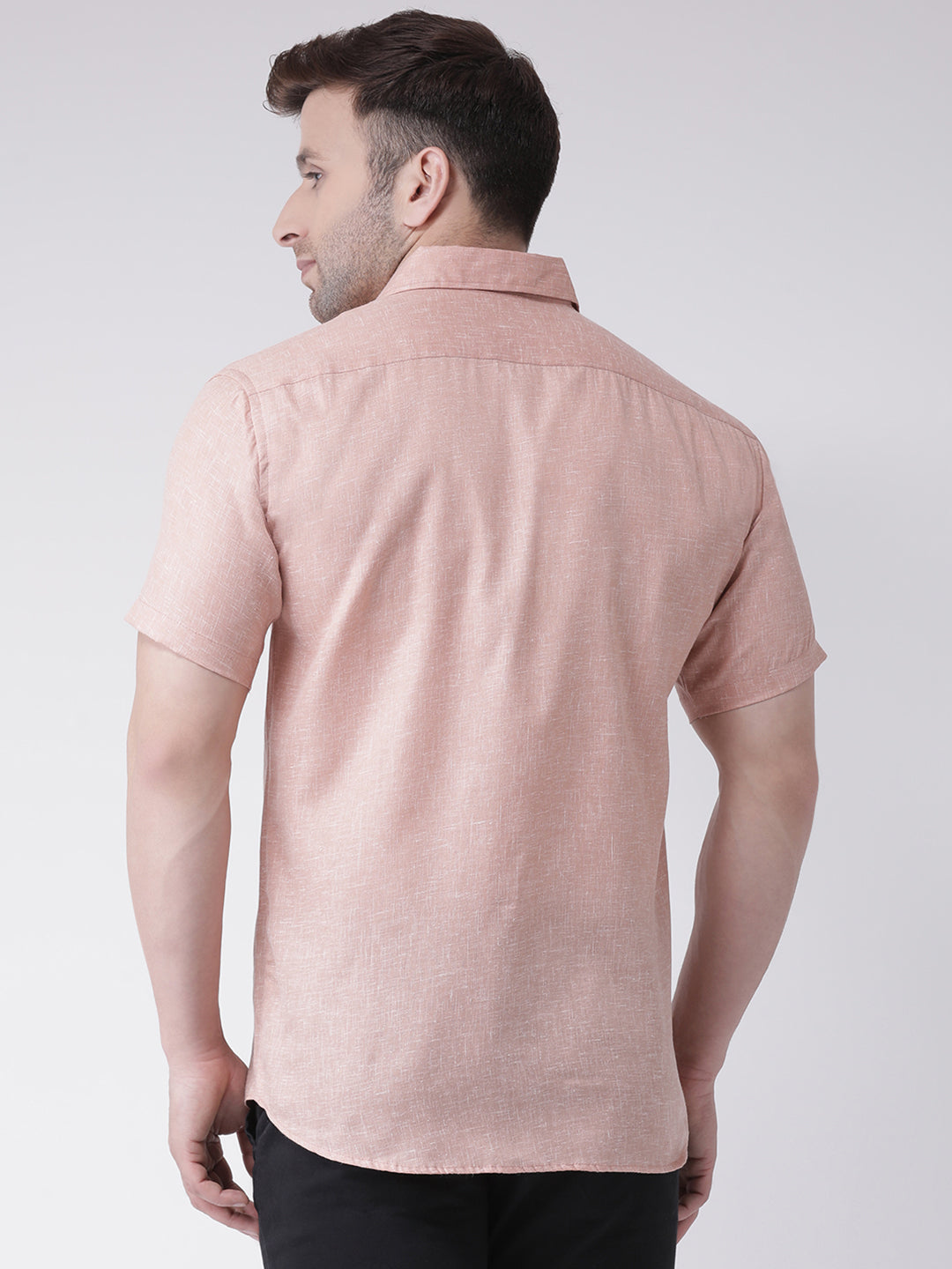 RIAG Beige Men's Half Sleeves Shirt