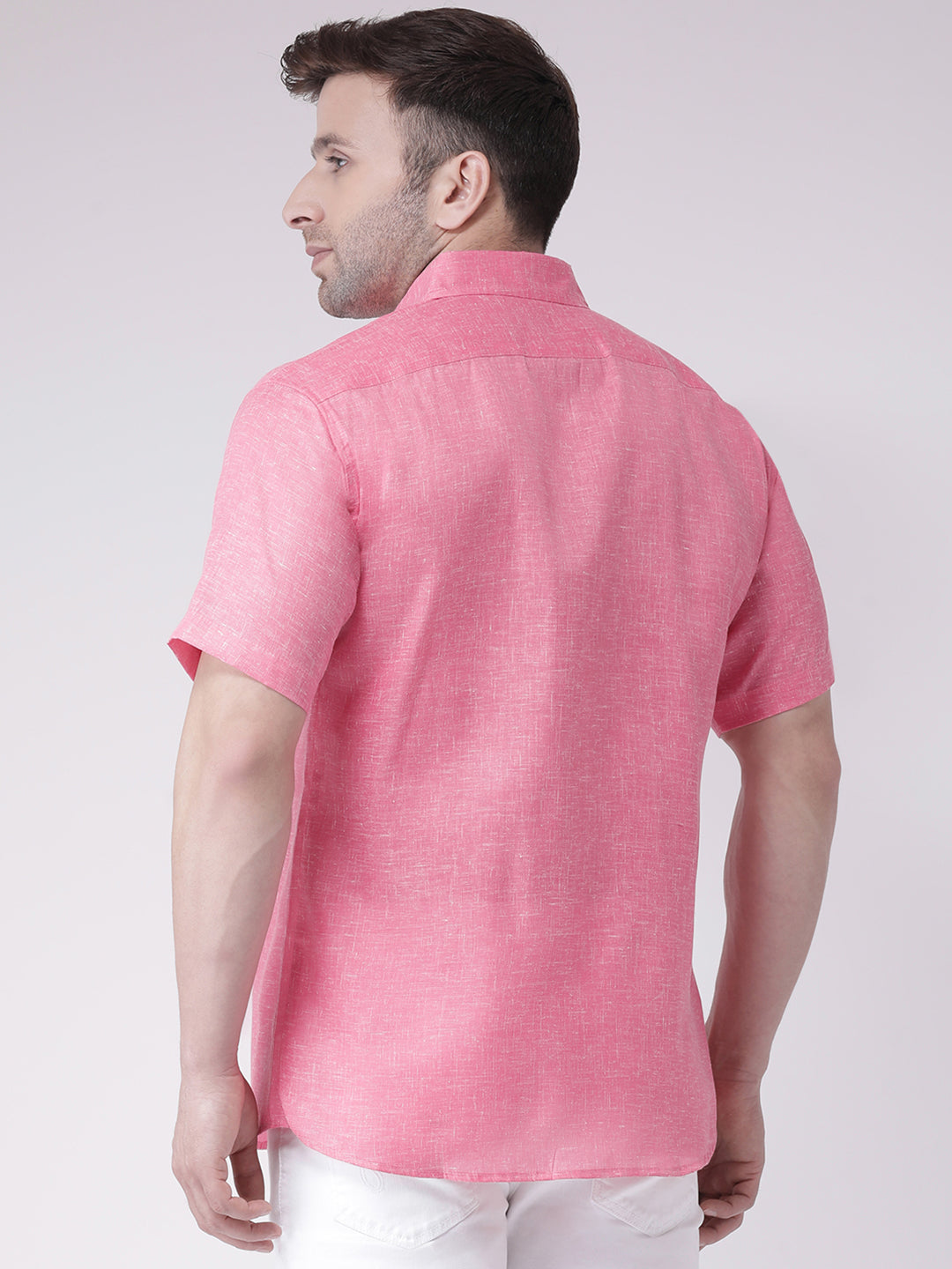 RIAG Pink Men's Half Sleeves Shirt