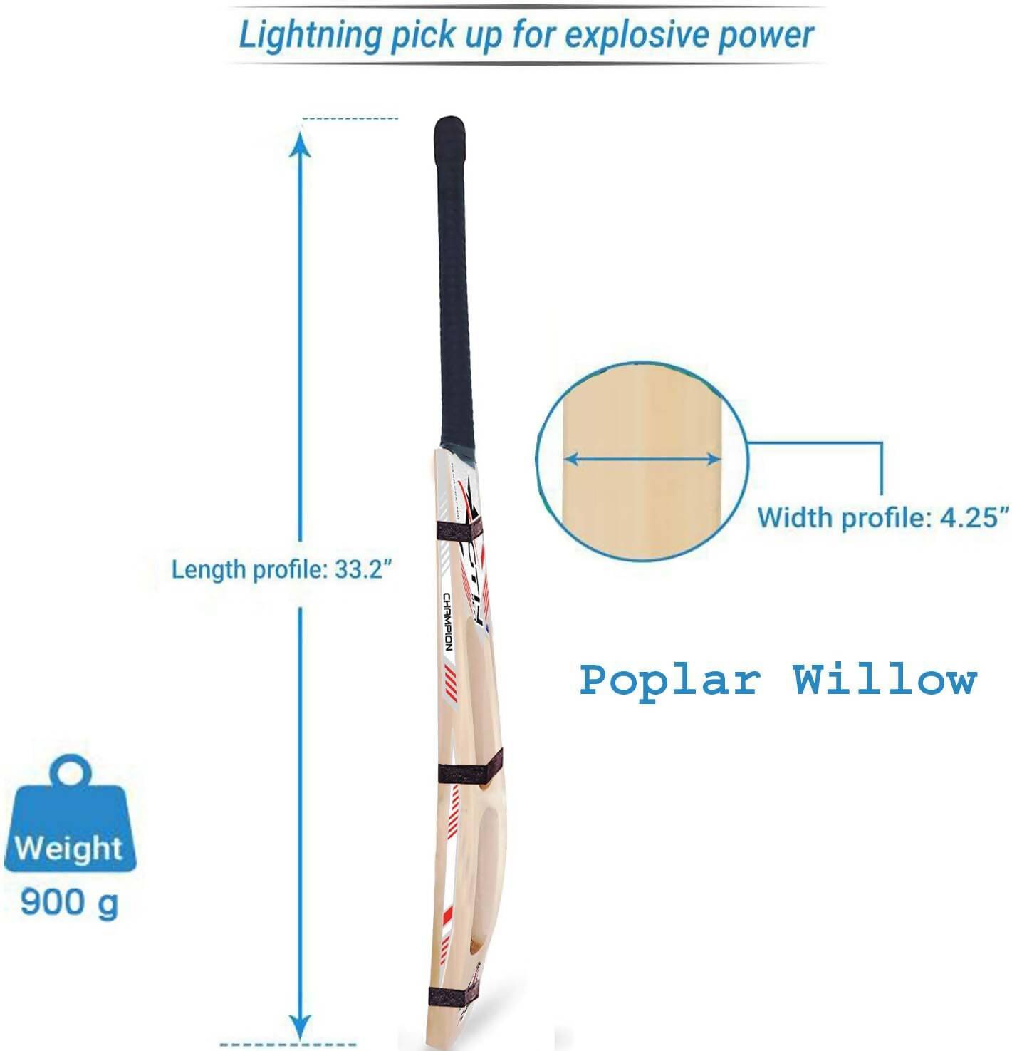 Gtn Next Soft Tennis Cricket Bat (Size 5) 