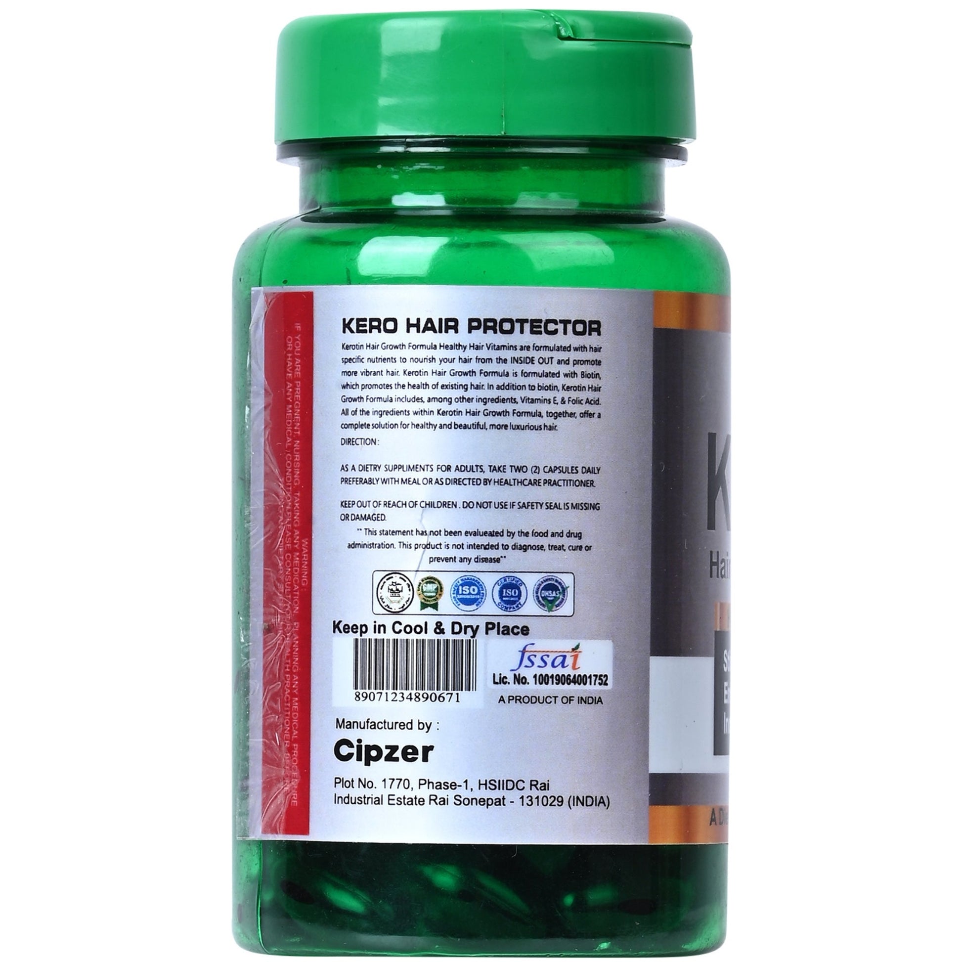 Cipzer Kero Hair Protector Capsules 