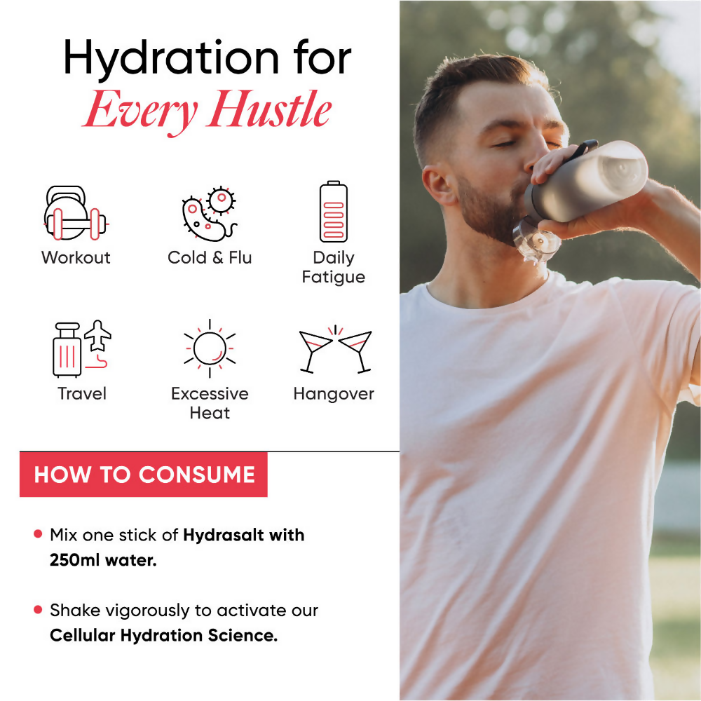 Wellbeing Nutrition Hydrasalt Electrolyte Drink Instant Hydration Raspberry Lemon  Grab2Buy Wellbeing Nutrition Grab2Buy