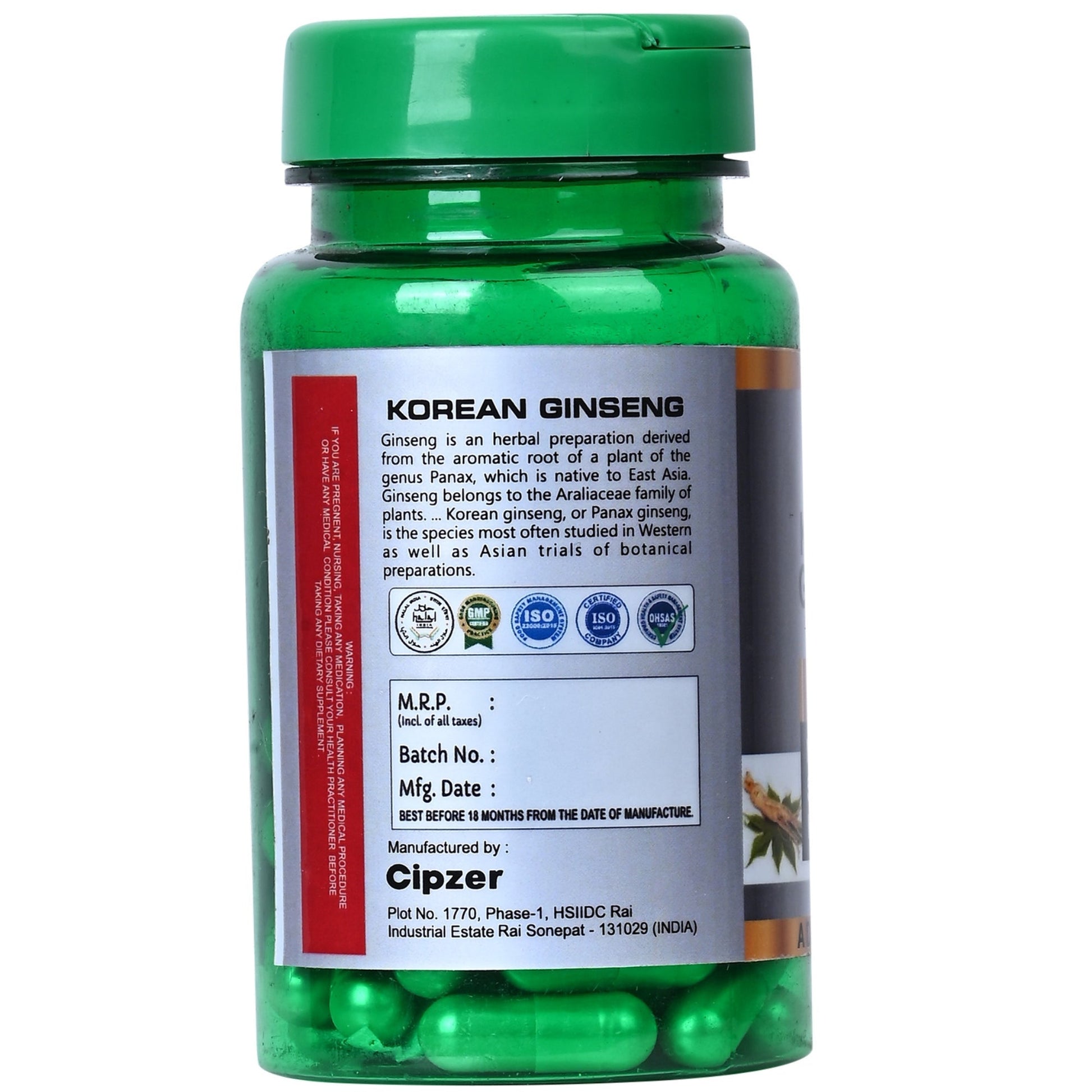 Cipzer Korean Ginseng Capsules 
