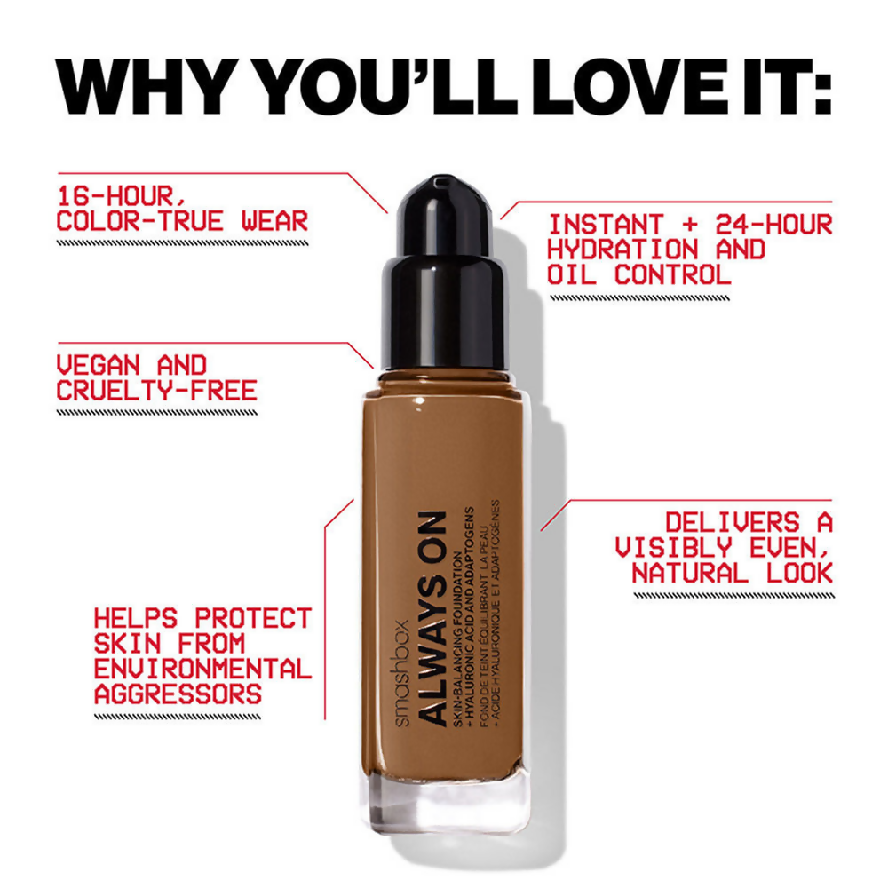 Smashbox Always On Foundation L20N (Level Two Light With A Neutral Undertone)