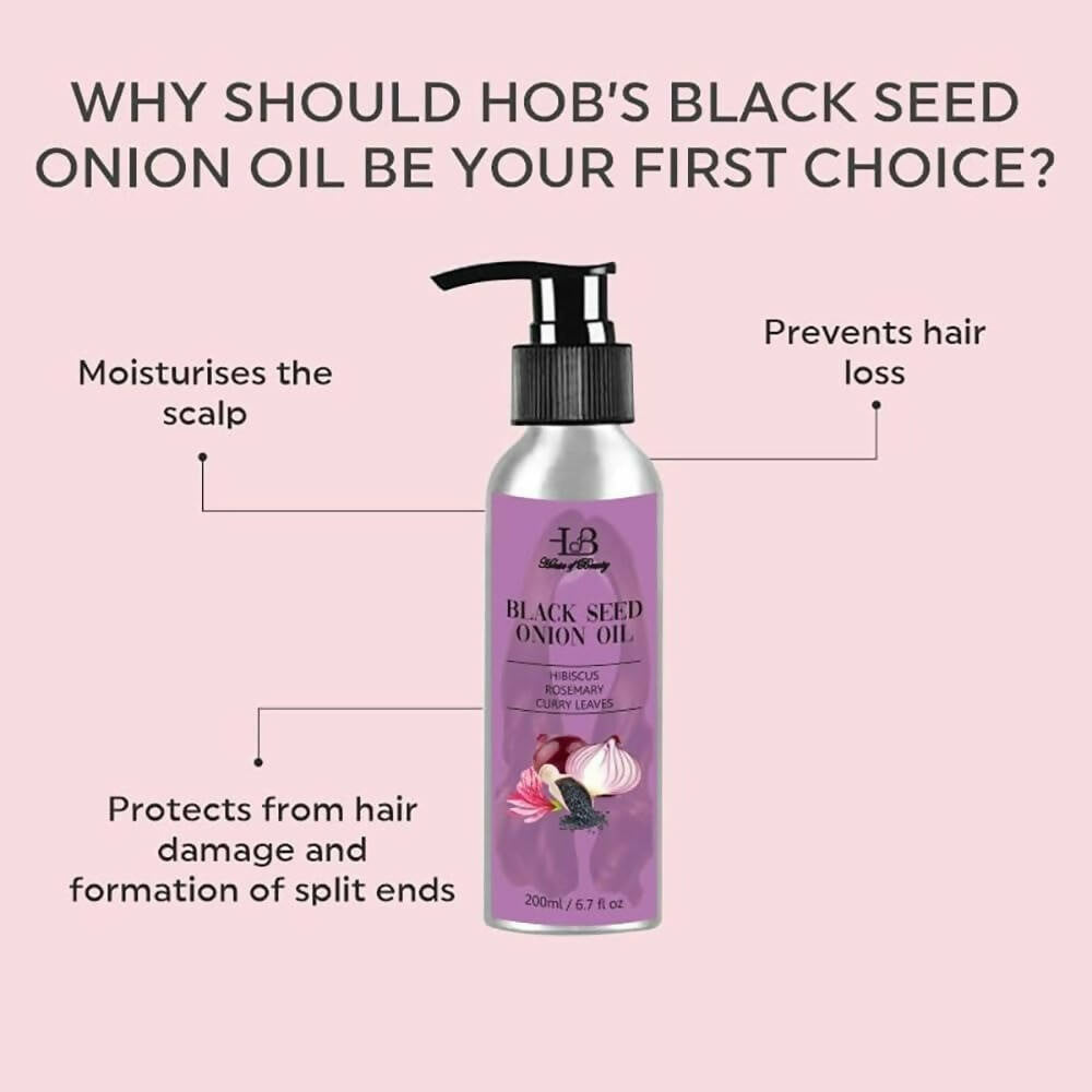 House Of Beauty Black Seed Onion Oil with Hibiscus Hair Oil 
