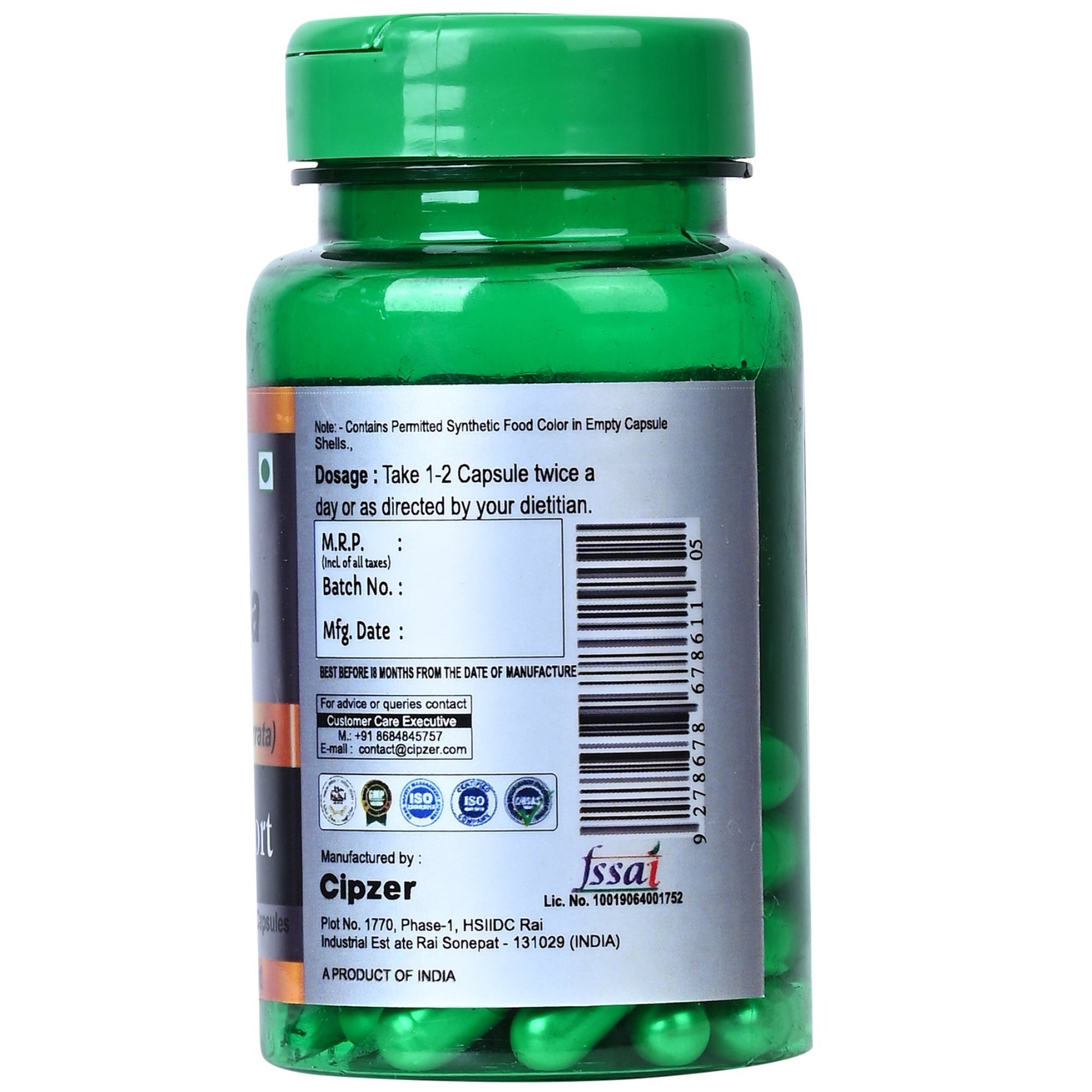 Cipzer Natural Vitamin C Capsules 